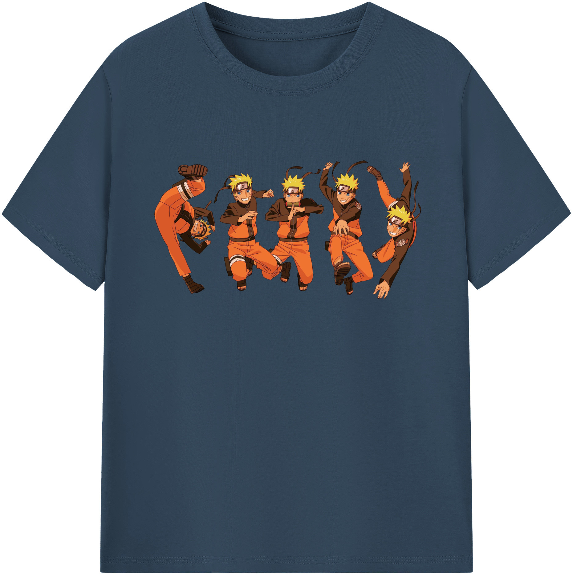 （画像用） NARUTO -ナルト- うずまき ナルト Uzumaki Naruto 綿100％ メンズ半袖Tシャツ｜肌触りやわらか＆通気性