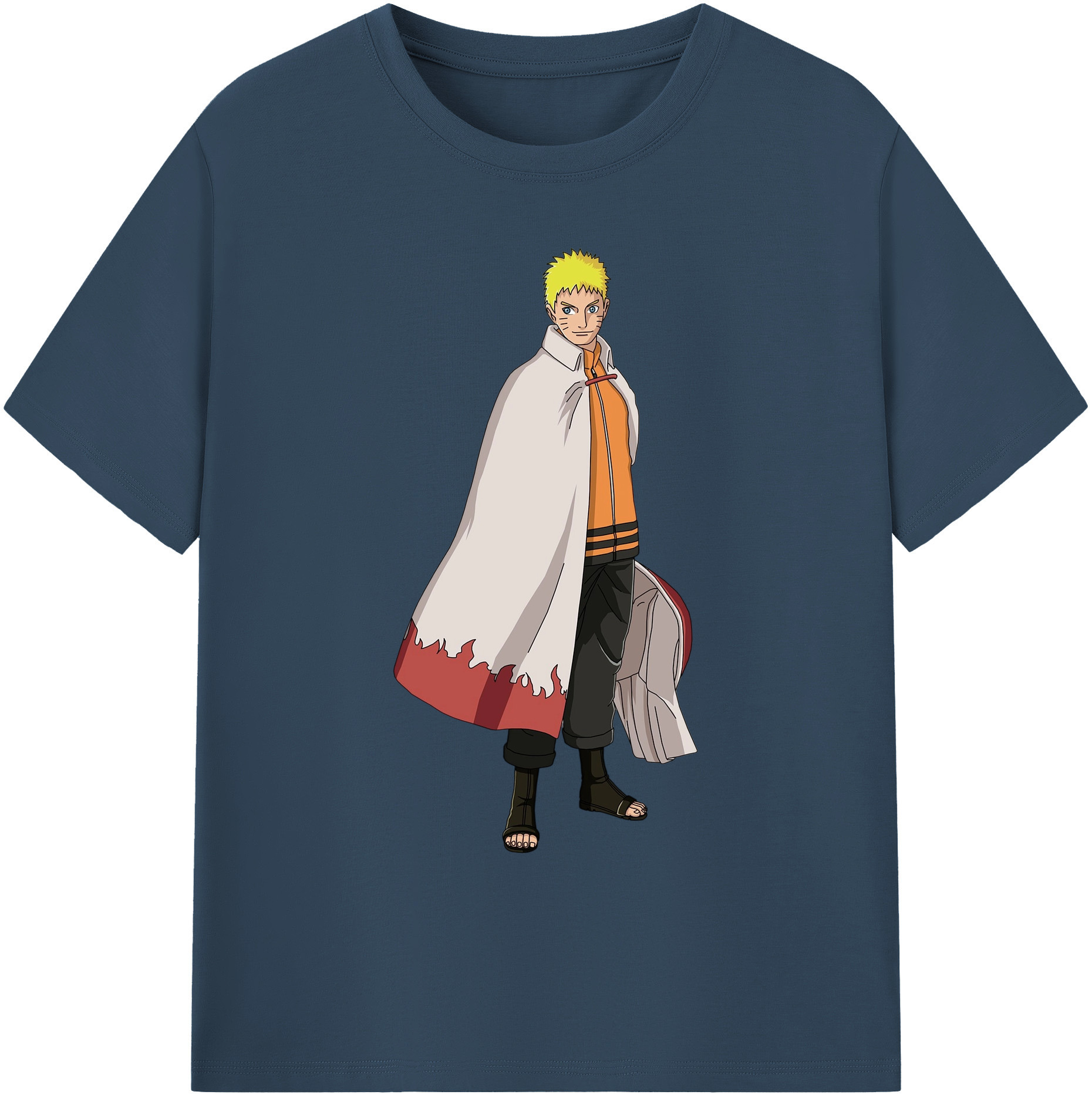 （画像用） NARUTO -ナルト- うずまき ナルト Uzumaki Naruto 綿100％ メンズ半袖Tシャツ｜肌触りやわらか＆通気性