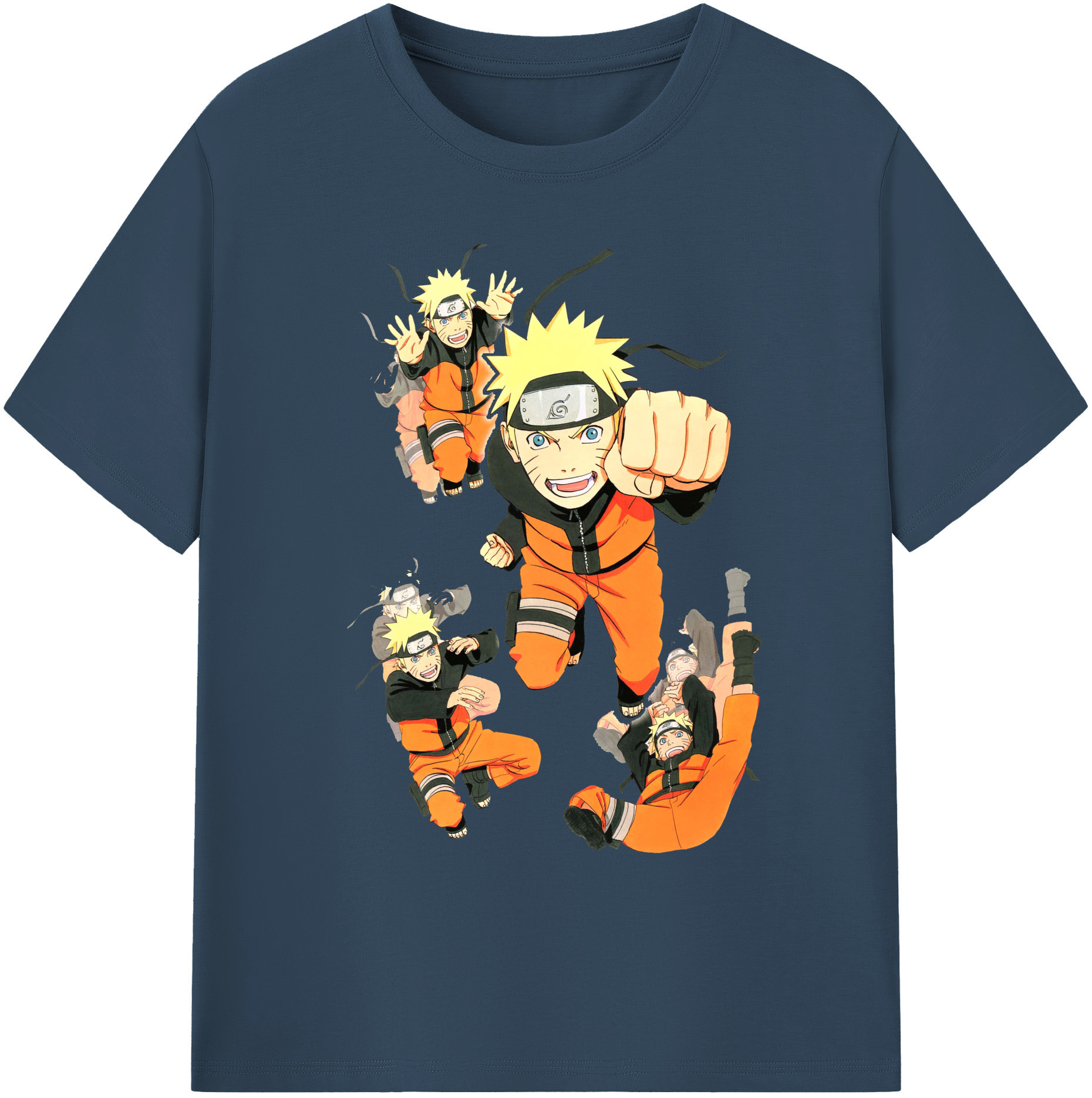 （画像用） NARUTO -ナルト- うずまき ナルト Uzumaki Naruto 綿100％ メンズ半袖Tシャツ｜肌触りやわらか＆通気性