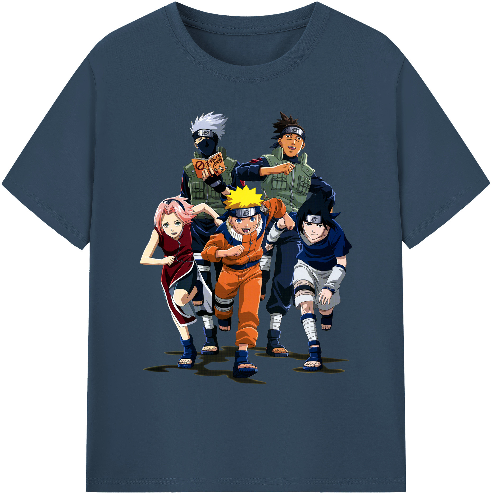 （画像用） NARUTO -ナルト- うずまき ナルト Uzumaki Naruto 綿100％ メンズ半袖Tシャツ｜肌触りやわらか＆通気性