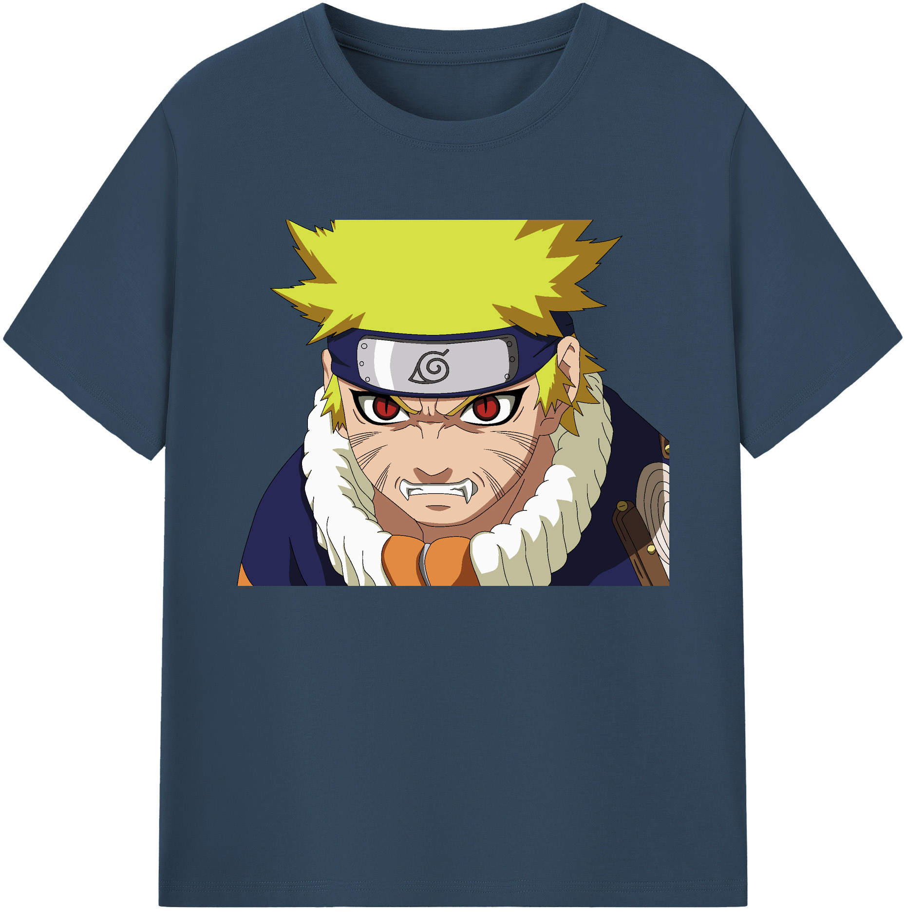 （画像用） NARUTO -ナルト- うずまき ナルト Uzumaki Naruto 綿100％ メンズ半袖Tシャツ｜肌触りやわらか＆通気性