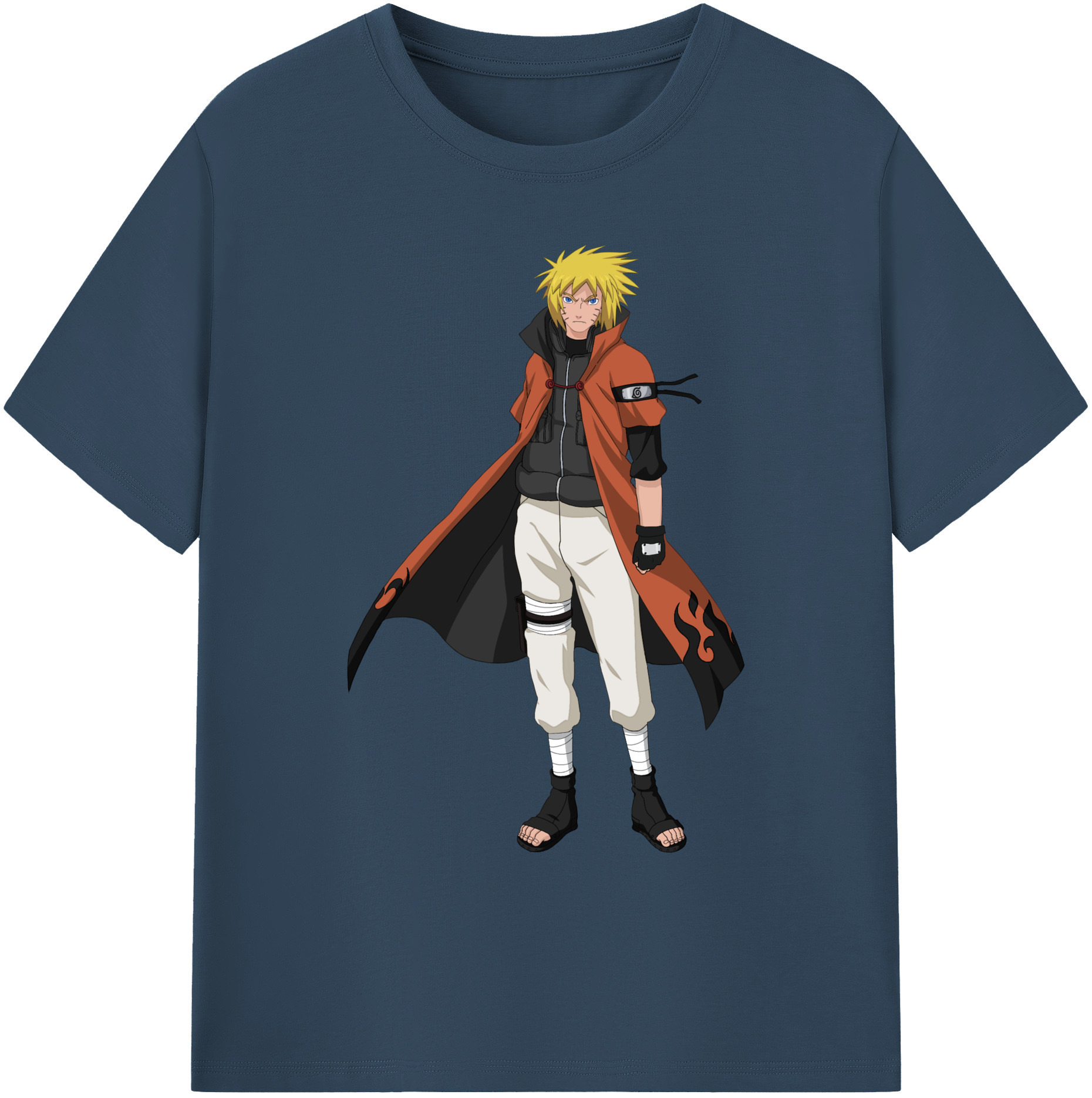 （画像用） NARUTO -ナルト- うずまき ナルト Uzumaki Naruto 綿100％ メンズ半袖Tシャツ｜肌触りやわらか＆通気性