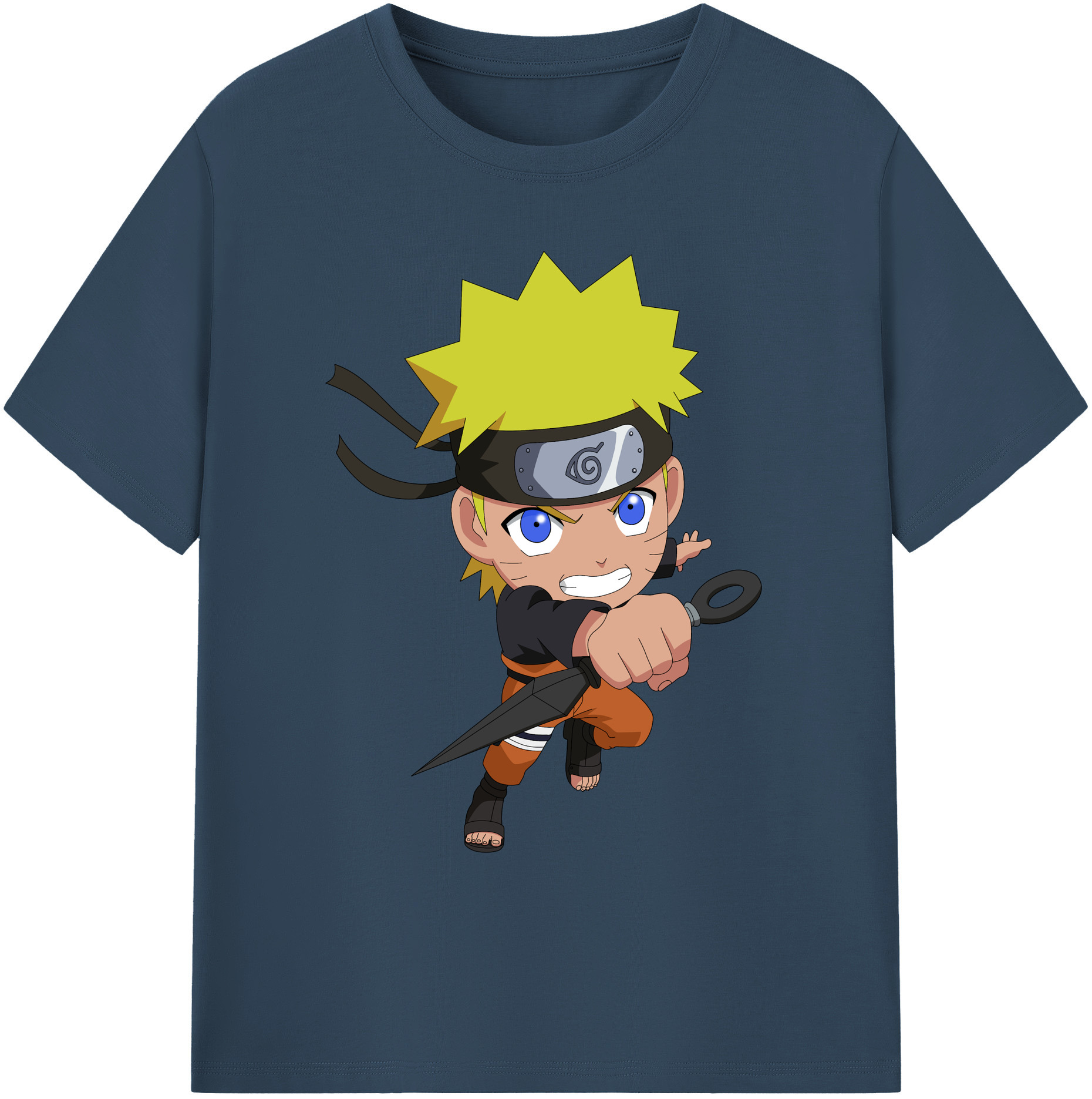 （画像用） NARUTO -ナルト- うずまき ナルト Uzumaki Naruto 綿100％ メンズ半袖Tシャツ｜肌触りやわらか＆通気性
