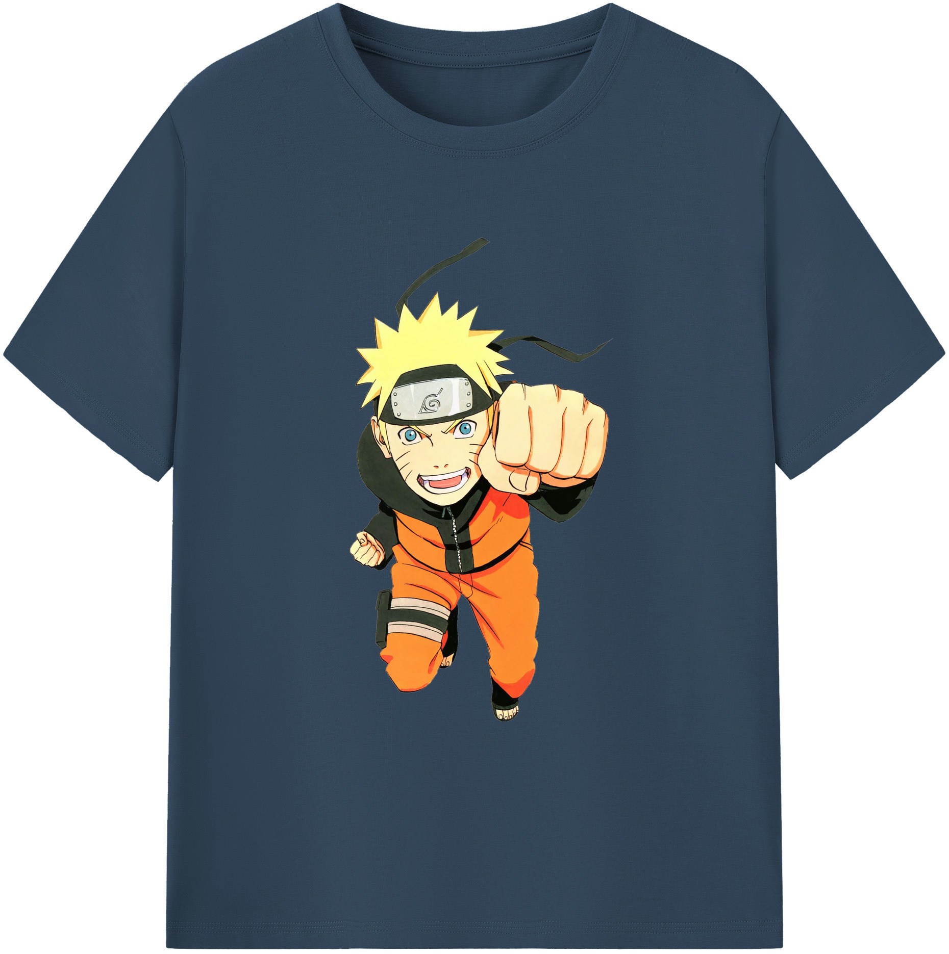 （画像用） NARUTO -ナルト- うずまき ナルト Uzumaki Naruto 綿100％ メンズ半袖Tシャツ｜肌触りやわらか＆通気性