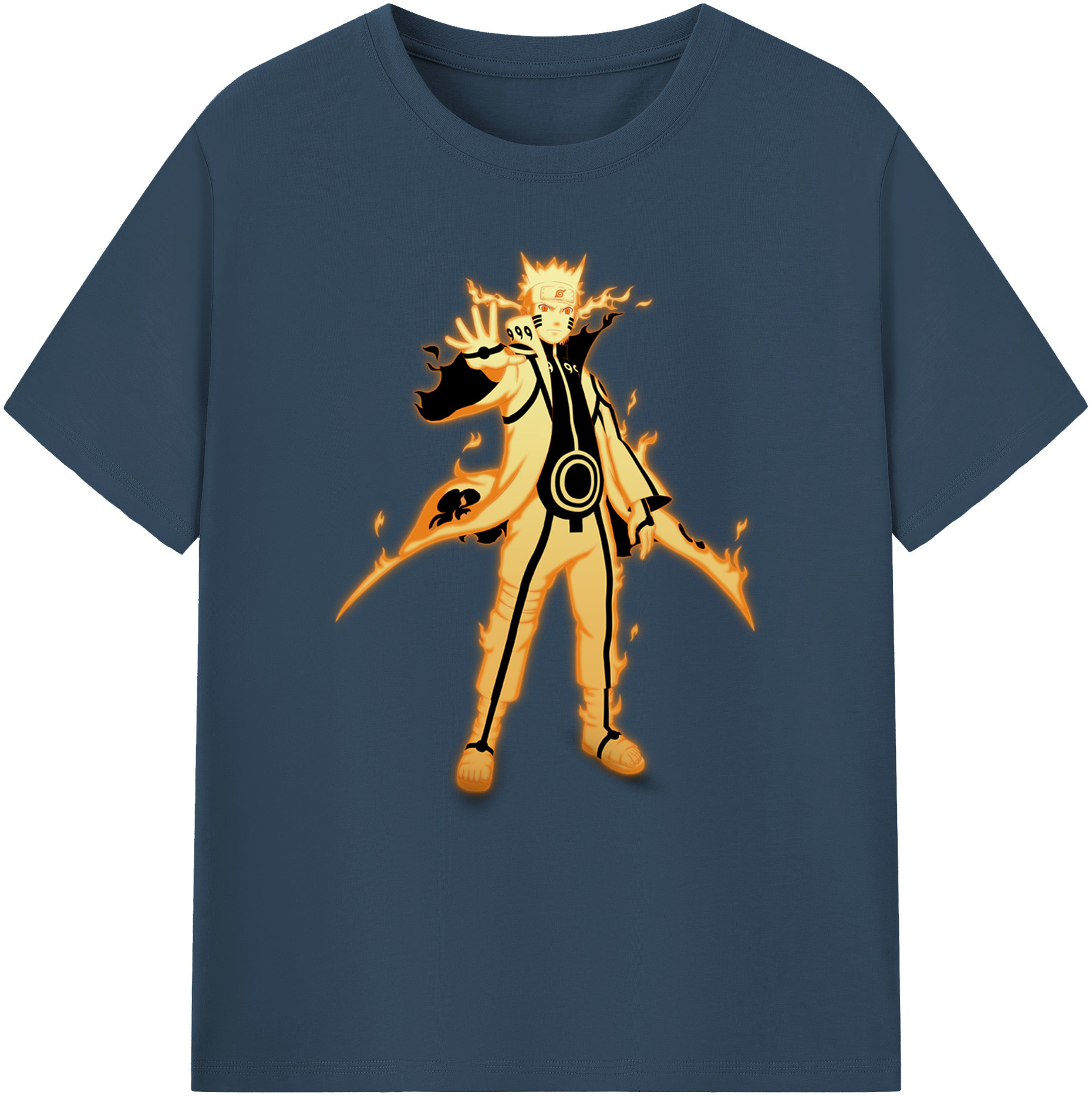 （画像用） NARUTO -ナルト- うずまき ナルト Uzumaki Naruto 綿100％ メンズ半袖Tシャツ｜肌触りやわらか＆通気性