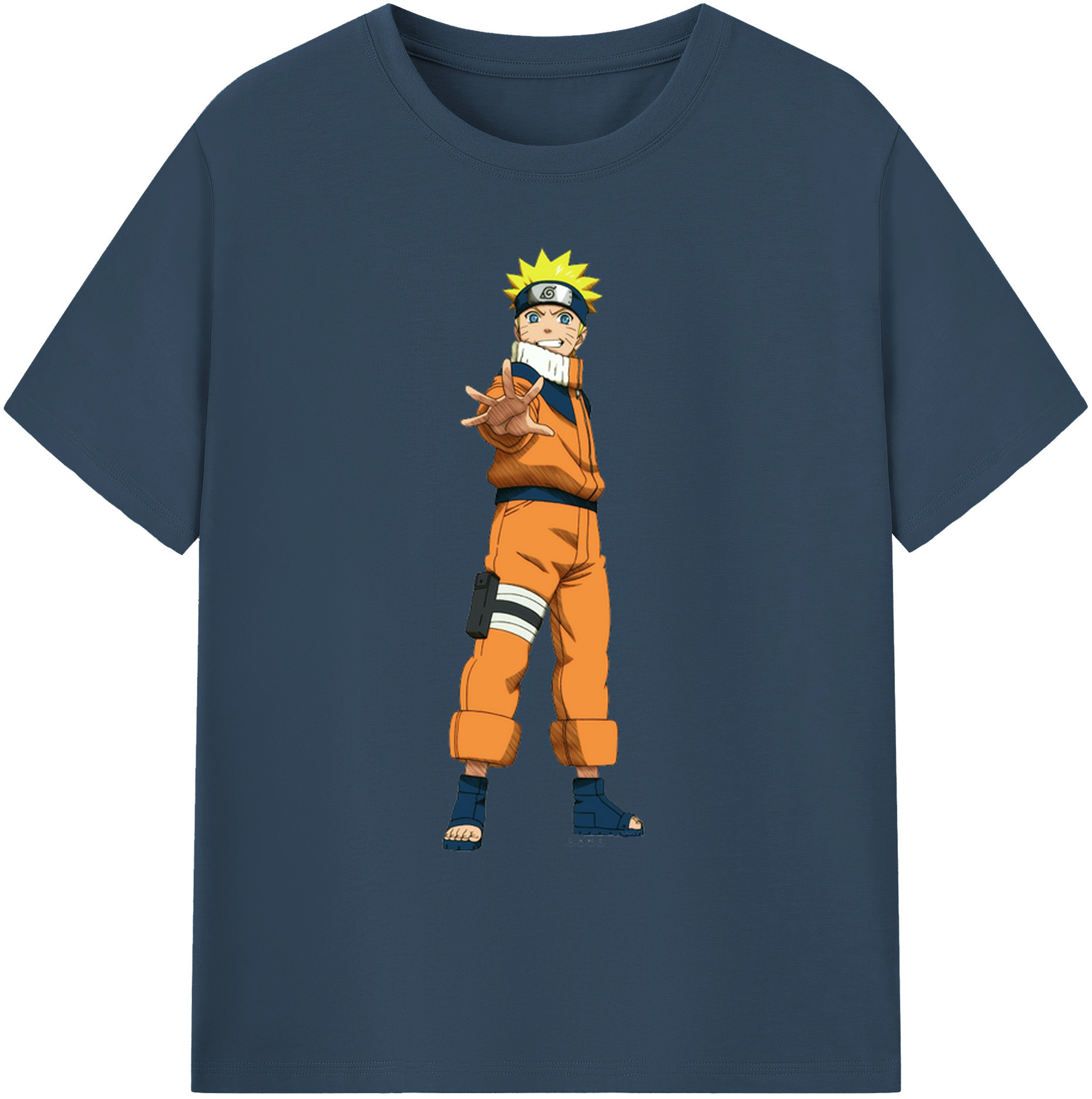 （画像用） NARUTO -ナルト- うずまき ナルト Uzumaki Naruto 綿100％ メンズ半袖Tシャツ｜肌触りやわらか＆通気性