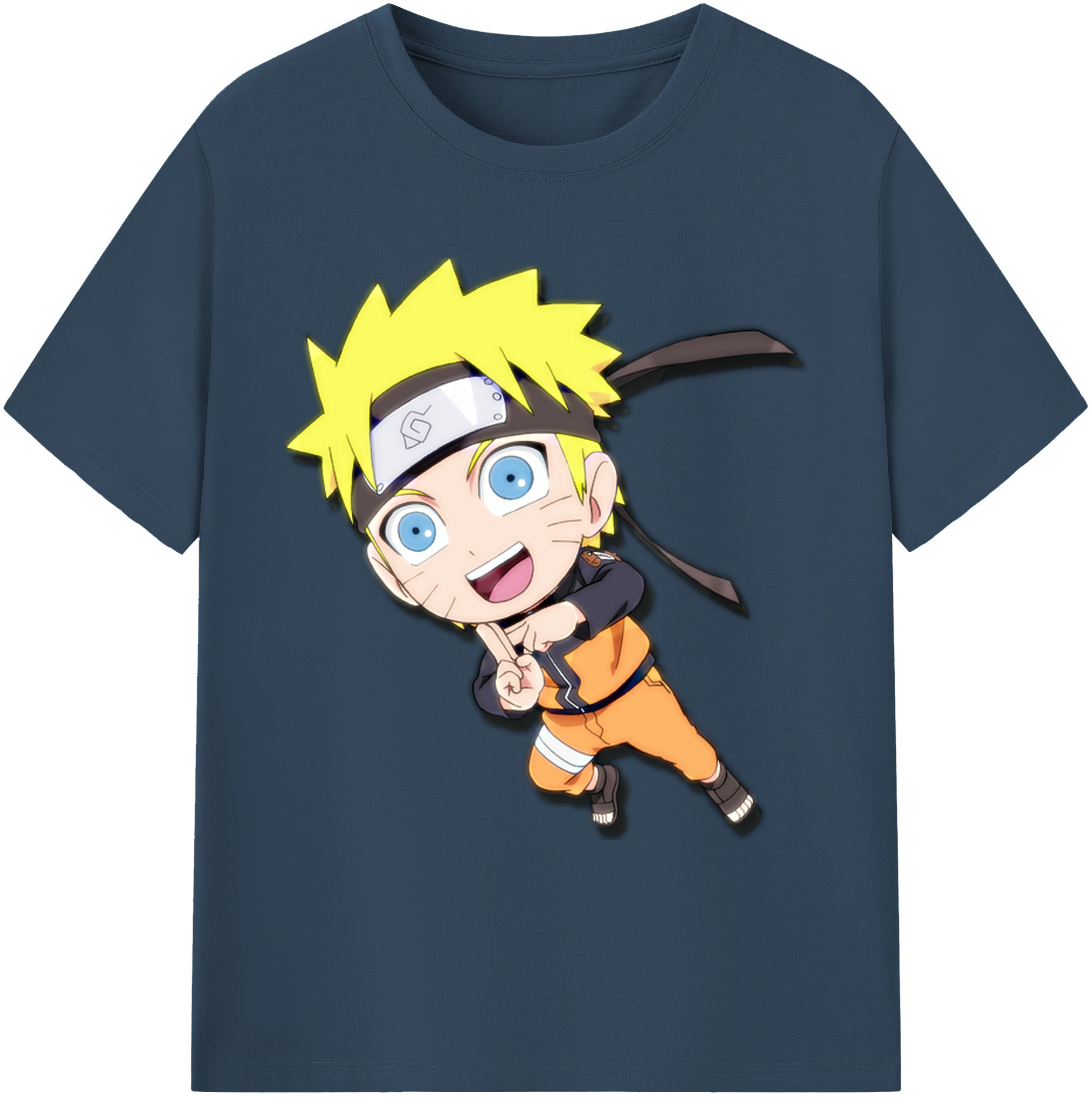 （画像用） NARUTO -ナルト- うずまき ナルト Uzumaki Naruto 綿100％ メンズ半袖Tシャツ｜肌触りやわらか＆通気性