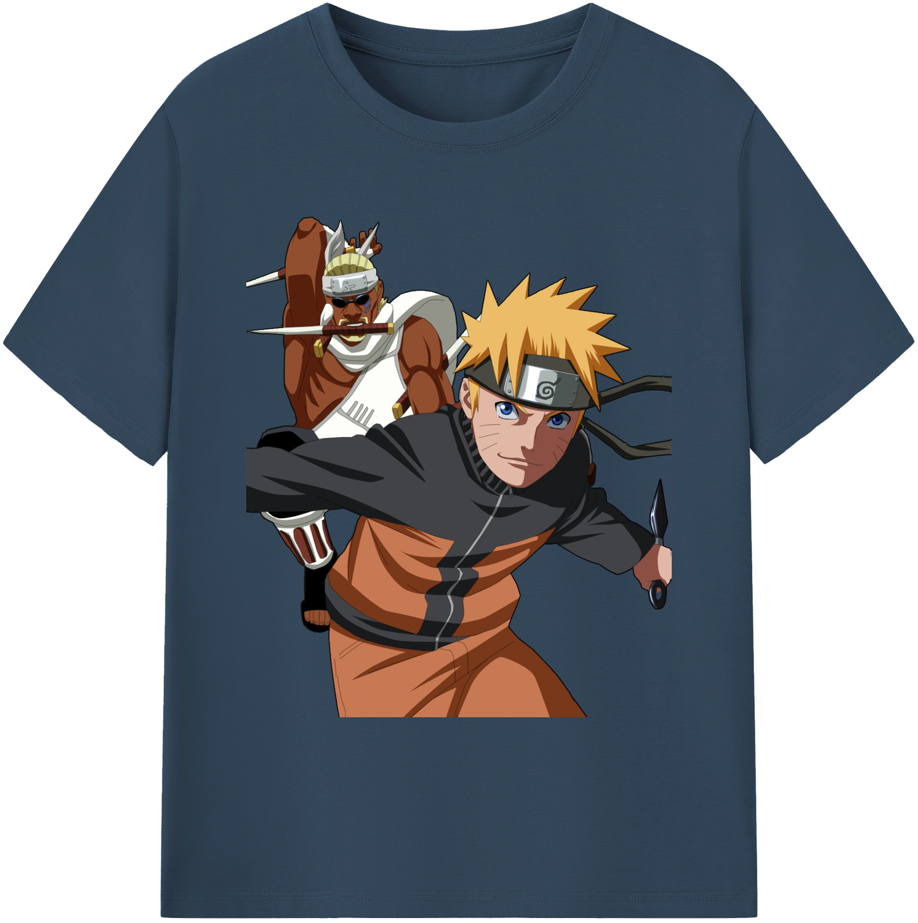 （画像用） NARUTO -ナルト- うずまき ナルト Uzumaki Naruto 綿100％ メンズ半袖Tシャツ｜肌触りやわらか＆通気性