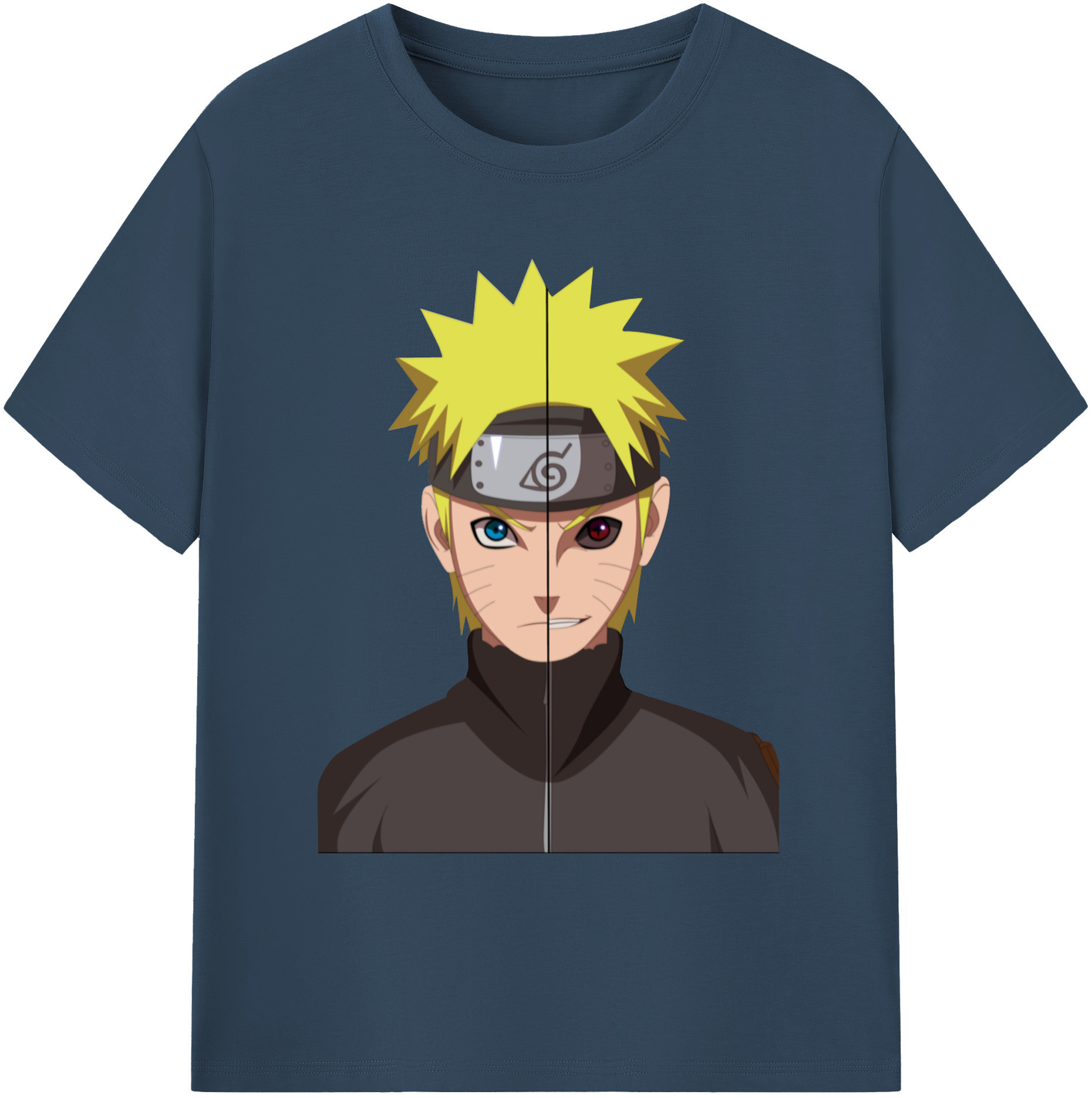 （画像用） NARUTO -ナルト- うずまき ナルト Uzumaki Naruto 綿100％ メンズ半袖Tシャツ｜肌触りやわらか＆通気性