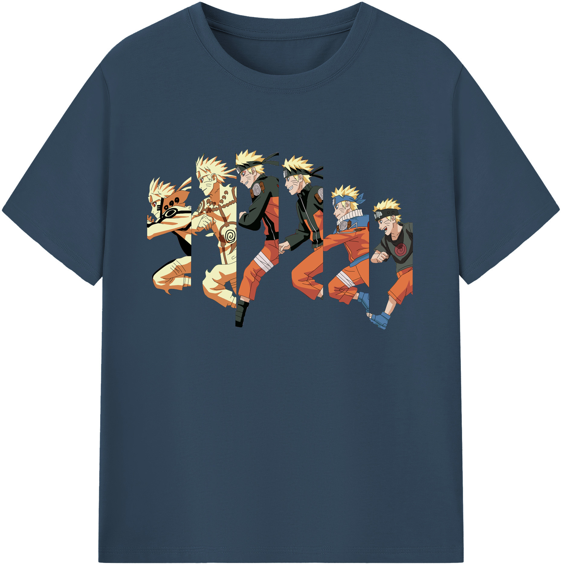 （画像用） NARUTO -ナルト- うずまき ナルト Uzumaki Naruto 綿100％ メンズ半袖Tシャツ｜肌触りやわらか＆通気性