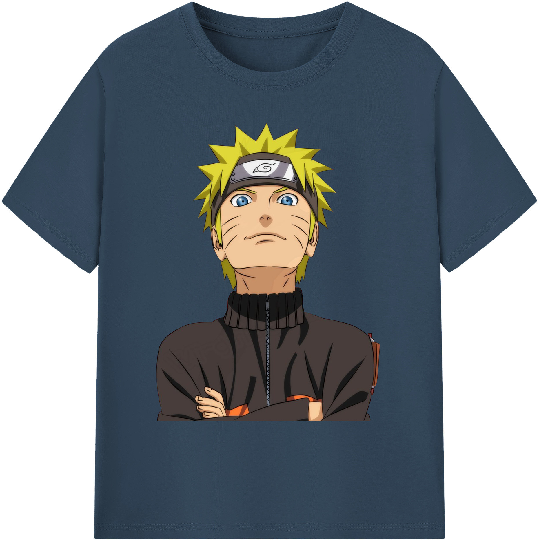（画像用） NARUTO -ナルト- うずまき ナルト Uzumaki Naruto 綿100％ メンズ半袖Tシャツ｜肌触りやわらか＆通気性