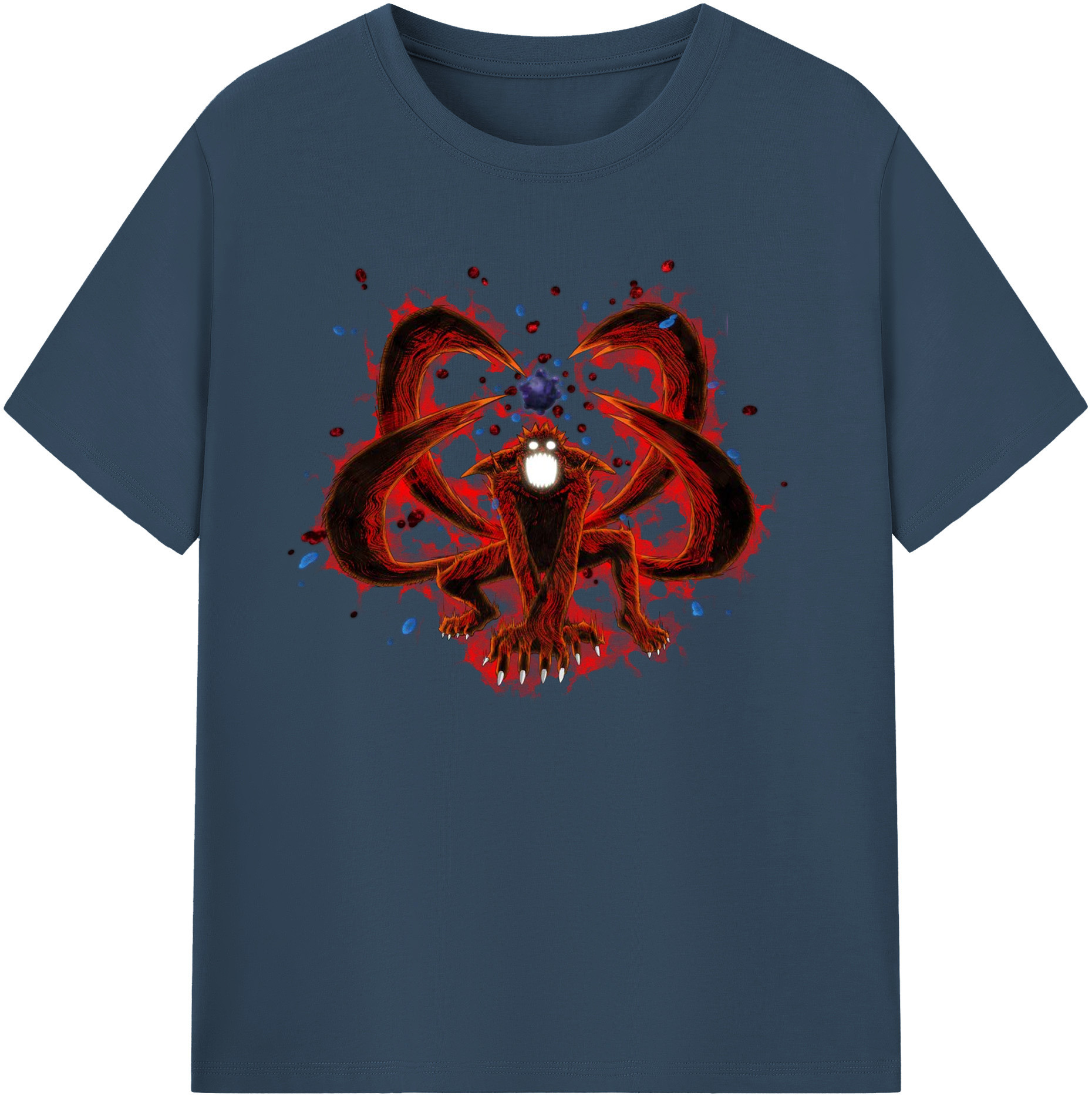 （画像用） NARUTO -ナルト- うずまき ナルト Uzumaki Naruto 綿100％ メンズ半袖Tシャツ｜肌触りやわらか＆通気性