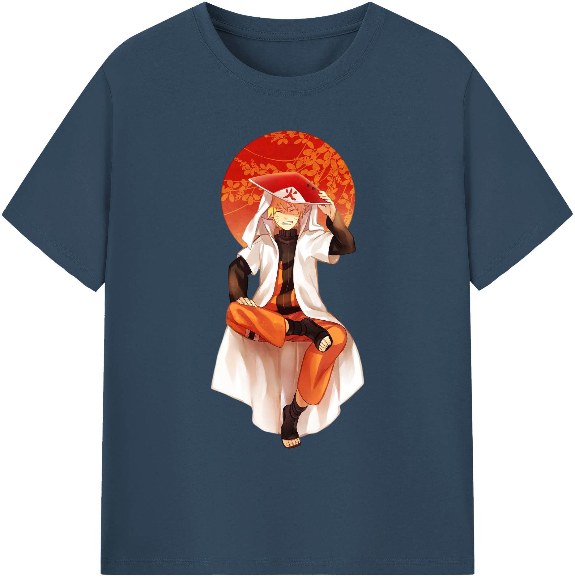 （画像用） NARUTO -ナルト- うずまき ナルト Uzumaki Naruto 綿100％ メンズ半袖Tシャツ｜肌触りやわらか＆通気性