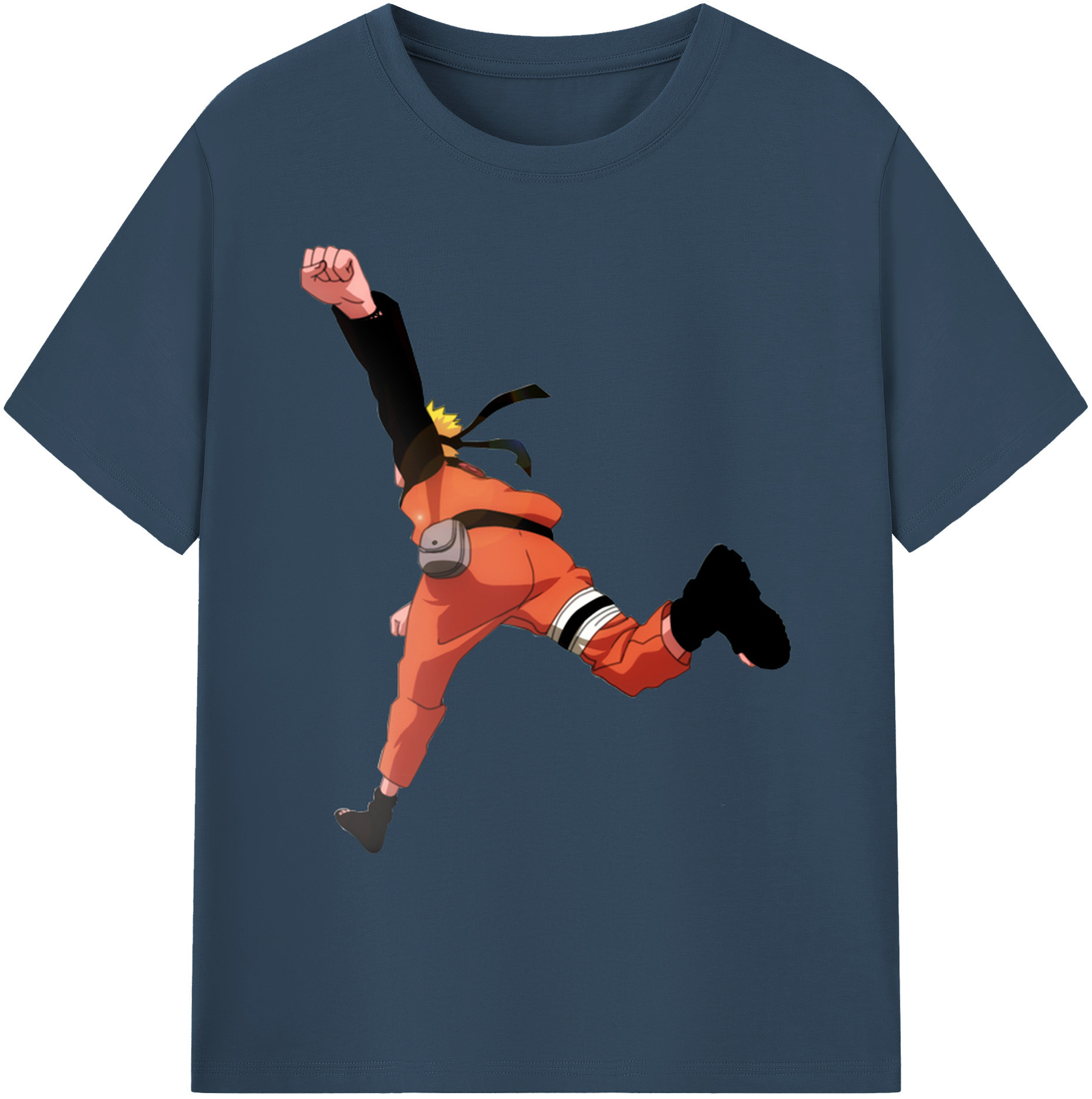 （画像用） NARUTO -ナルト- うずまき ナルト Uzumaki Naruto 綿100％ メンズ半袖Tシャツ｜肌触りやわらか＆通気性