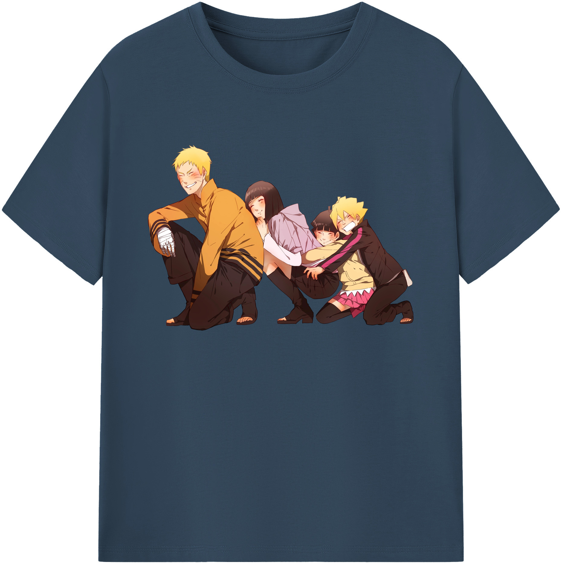 （画像用） NARUTO -ナルト- うずまき ナルト Uzumaki Naruto 綿100％ メンズ半袖Tシャツ｜肌触りやわらか＆通気性