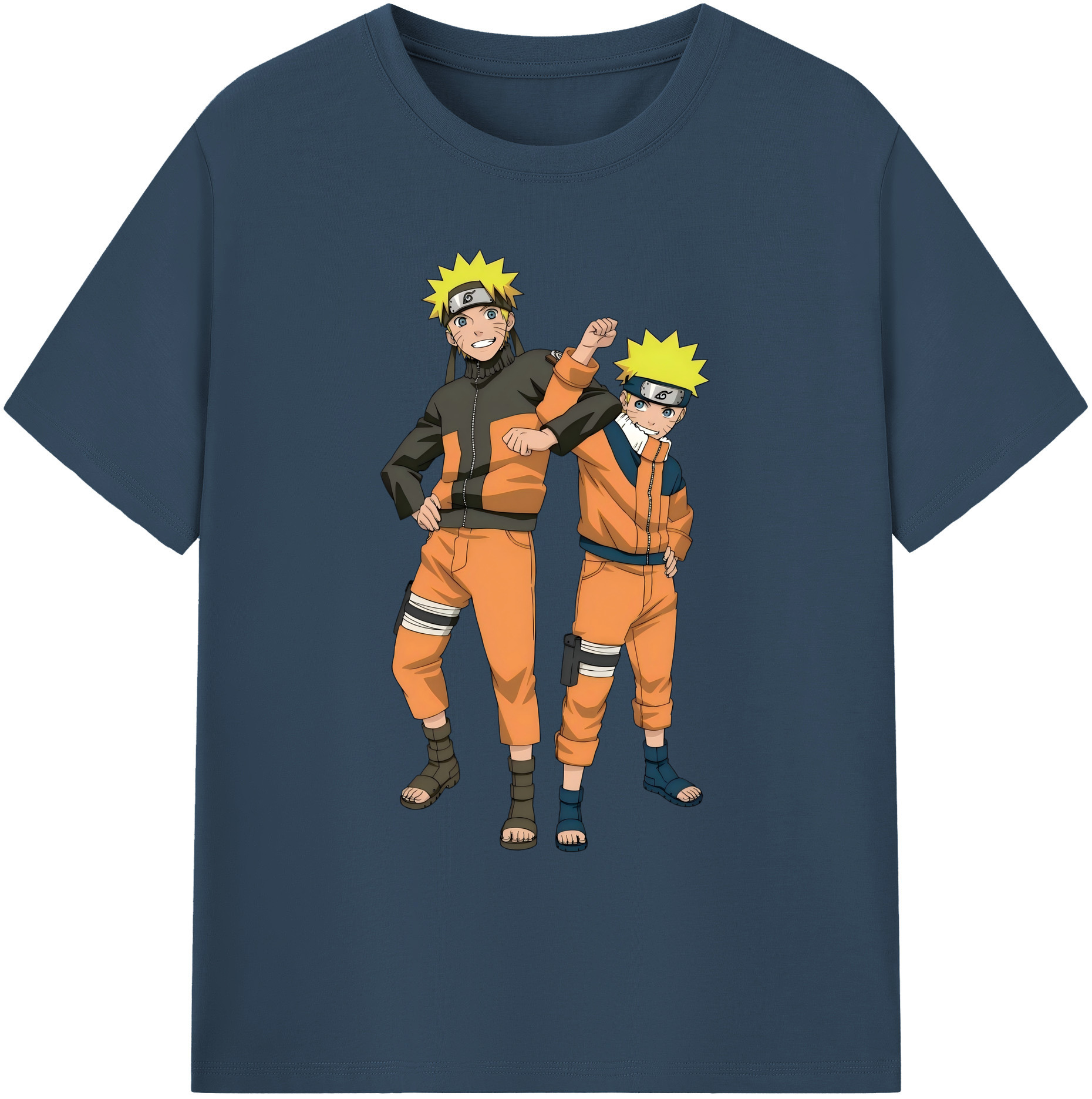 （画像用） NARUTO -ナルト- うずまき ナルト Uzumaki Naruto 綿100％ メンズ半袖Tシャツ｜肌触りやわらか＆通気性
