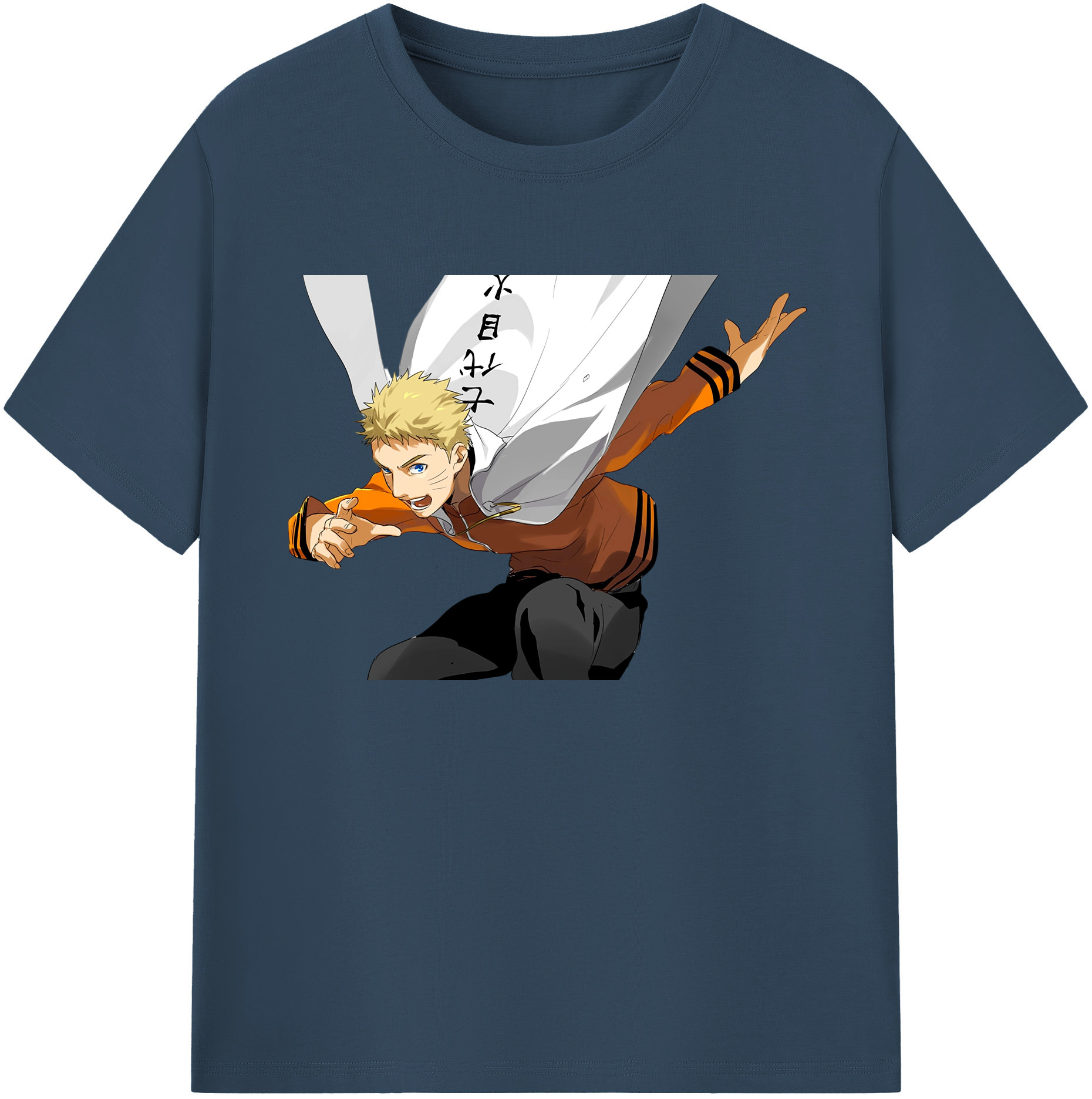 （画像用） NARUTO -ナルト- うずまき ナルト Uzumaki Naruto 綿100％ メンズ半袖Tシャツ｜肌触りやわらか＆通気性