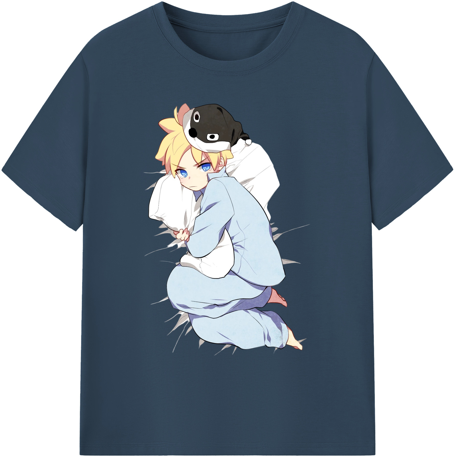 （画像用） NARUTO -ナルト- うずまき ナルト Uzumaki Naruto 綿100％ メンズ半袖Tシャツ｜肌触りやわらか＆通気性