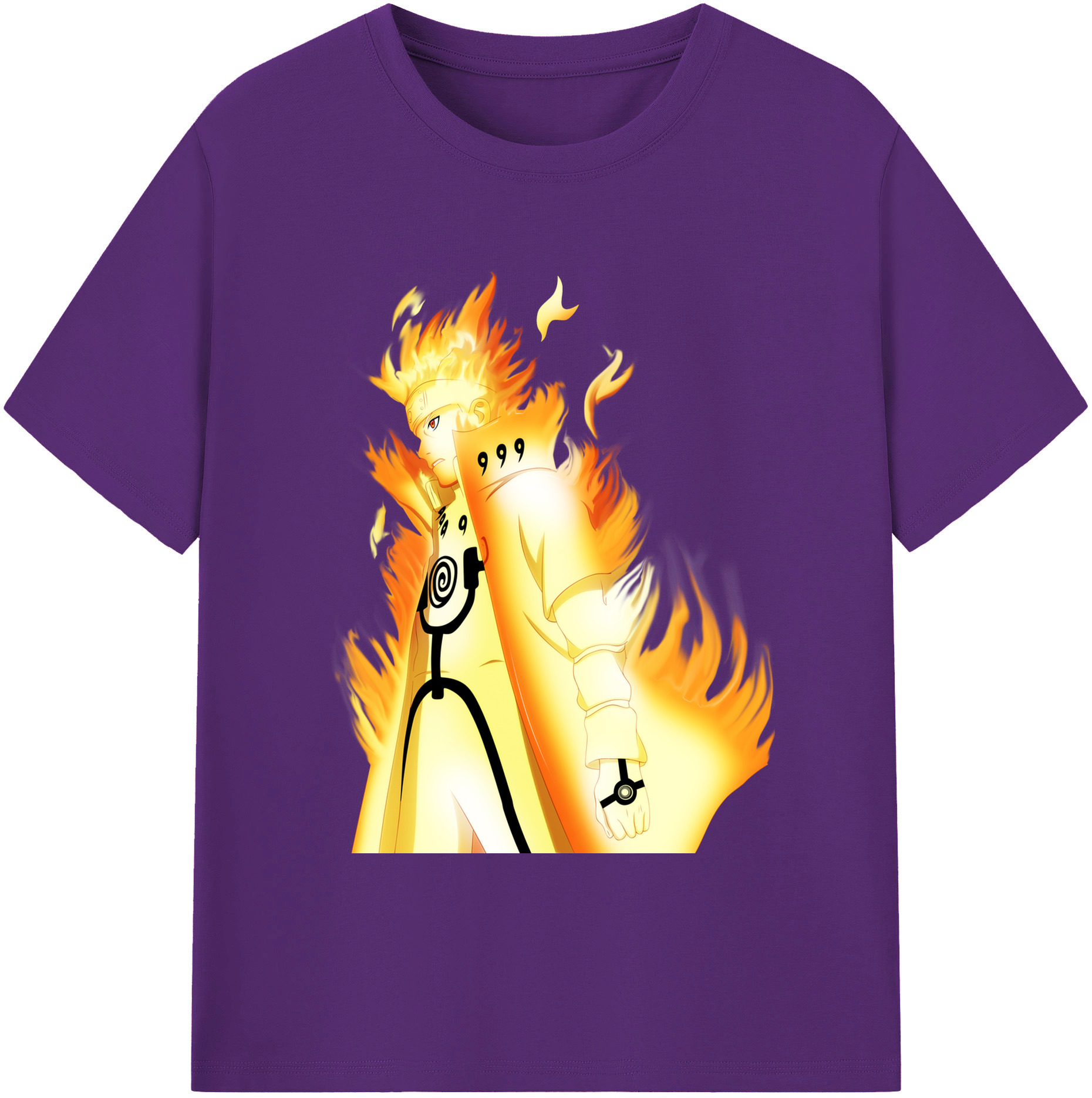 （画像用） NARUTO -ナルト- うずまき ナルト Uzumaki Naruto 綿100％ メンズ半袖Tシャツ｜肌触りやわらか＆通気性