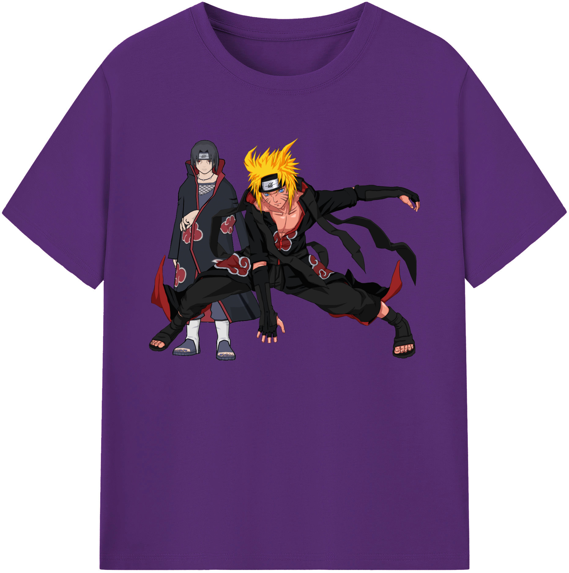 （画像用） NARUTO -ナルト- うずまき ナルト Uzumaki Naruto 綿100％ メンズ半袖Tシャツ｜肌触りやわらか＆通気性