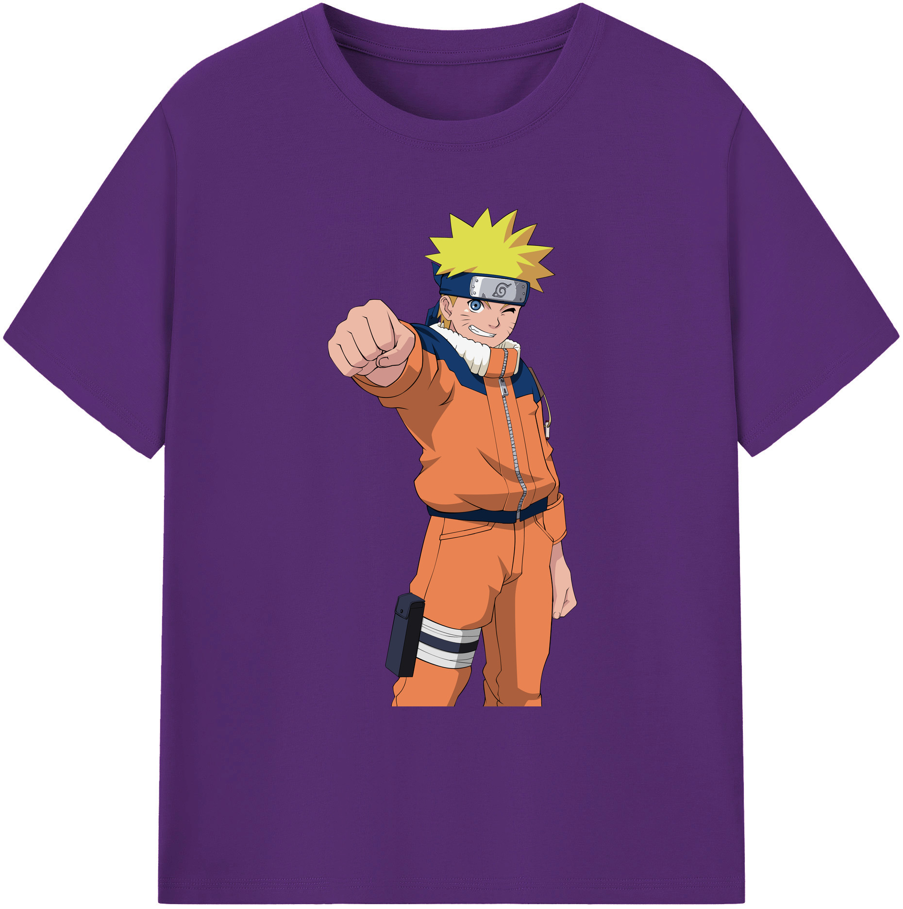 NARUTO -ナルト- うずまき ナルト Uzumaki Naruto 綿100％ メンズ半袖Tシャツ｜肌触りやわらか＆通気性