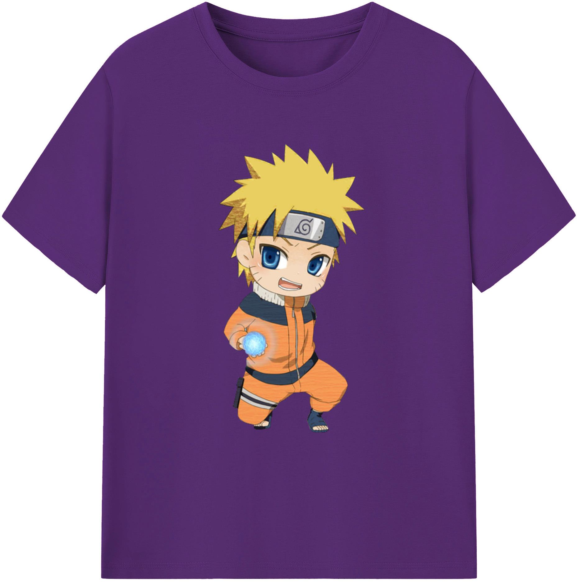 （画像用） NARUTO -ナルト- うずまき ナルト Uzumaki Naruto 綿100％ メンズ半袖Tシャツ｜肌触りやわらか＆通気性