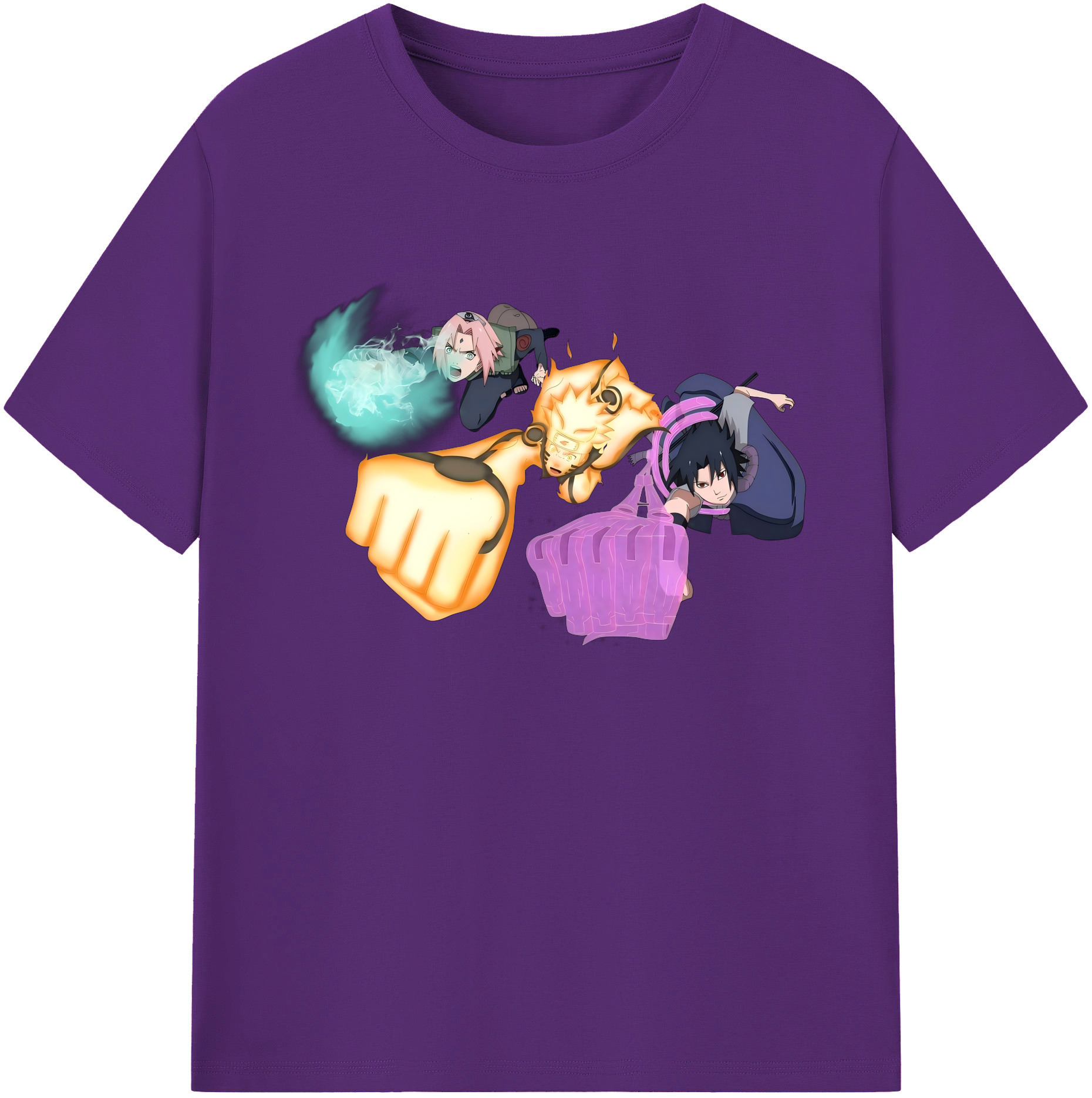 （画像用） NARUTO -ナルト- うずまき ナルト Uzumaki Naruto 綿100％ メンズ半袖Tシャツ｜肌触りやわらか＆通気性