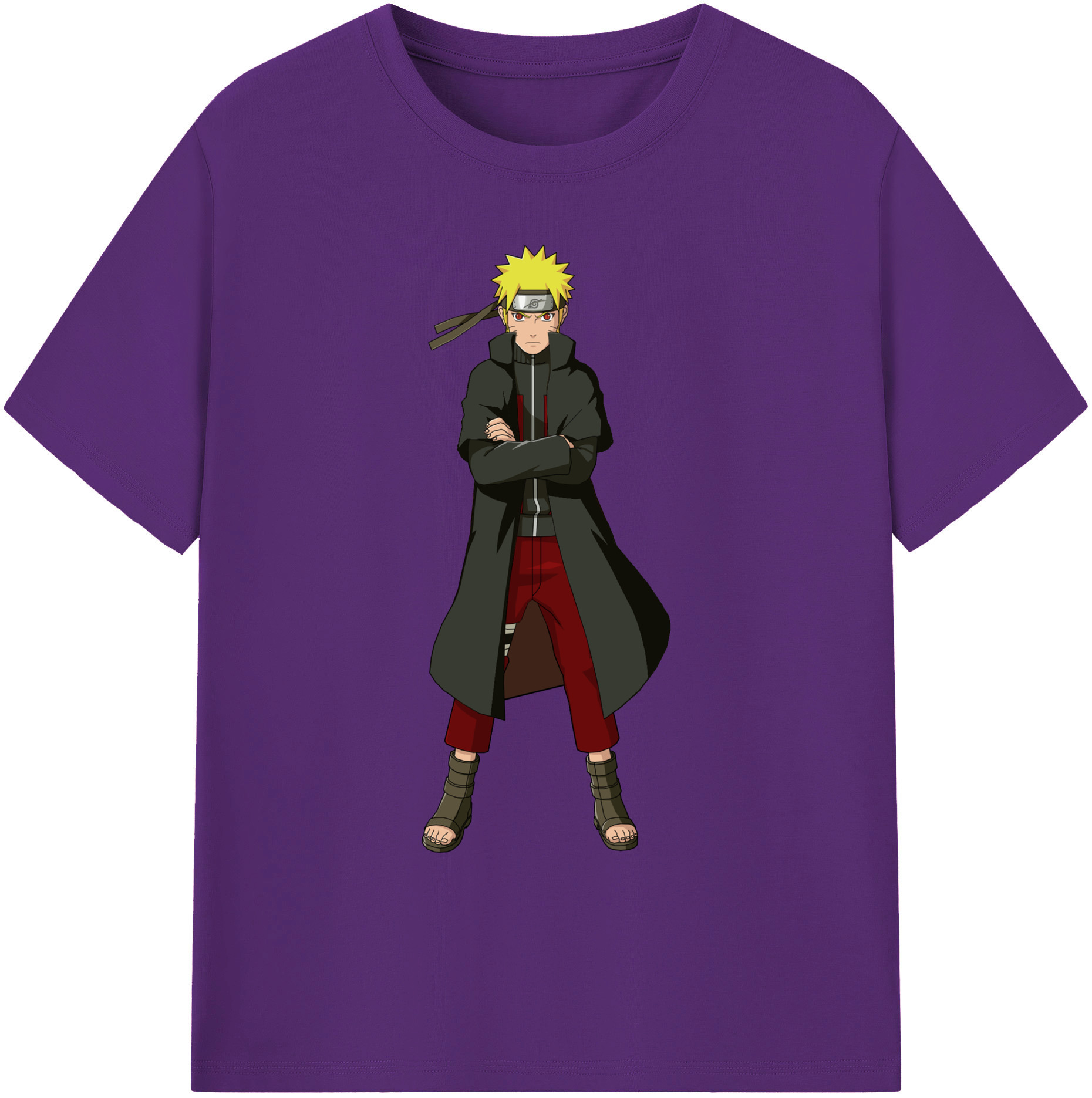 （画像用） NARUTO -ナルト- うずまき ナルト Uzumaki Naruto 綿100％ メンズ半袖Tシャツ｜肌触りやわらか＆通気性