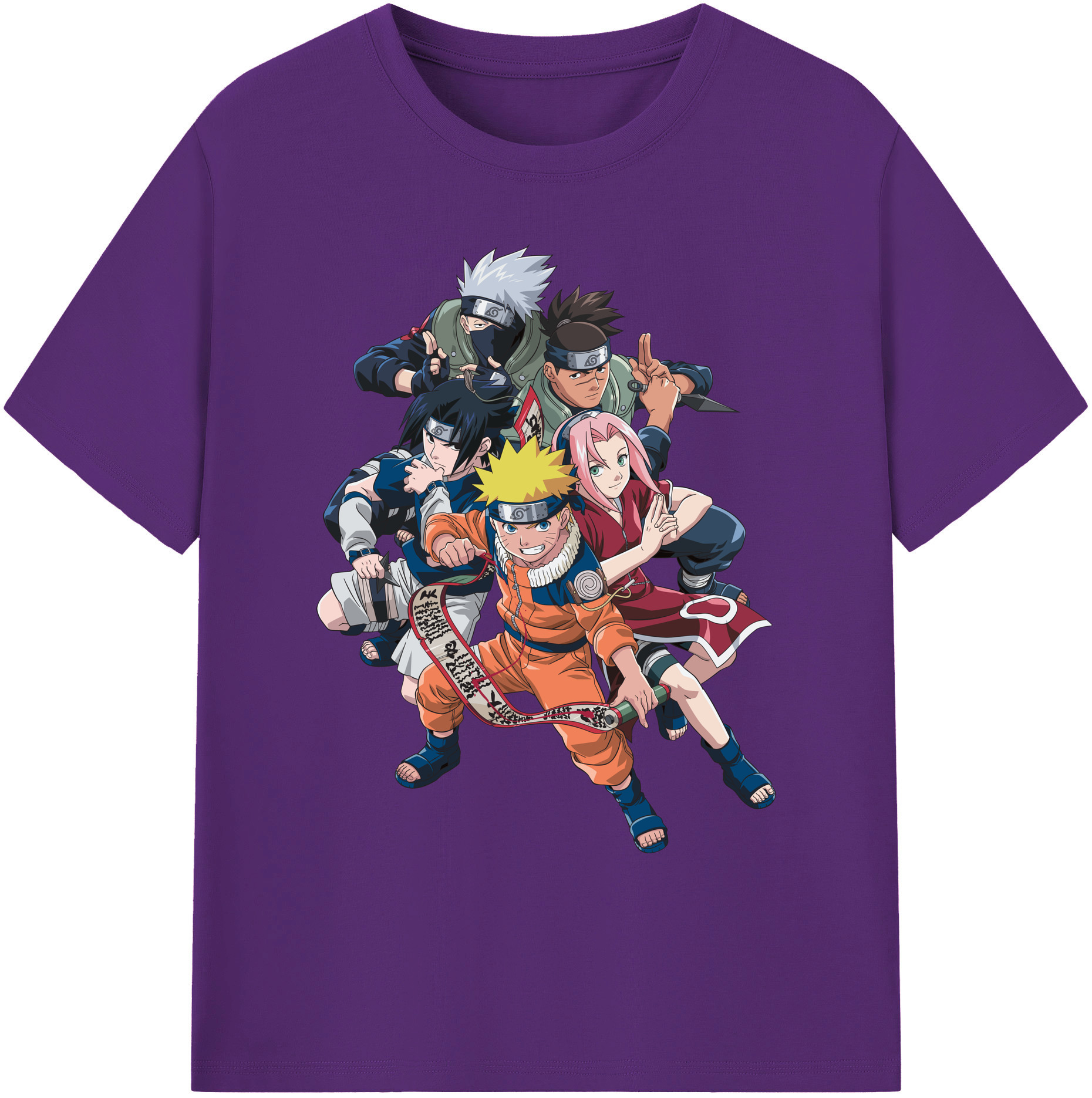 （画像用） NARUTO -ナルト- うずまき ナルト Uzumaki Naruto 綿100％ メンズ半袖Tシャツ｜肌触りやわらか＆通気性