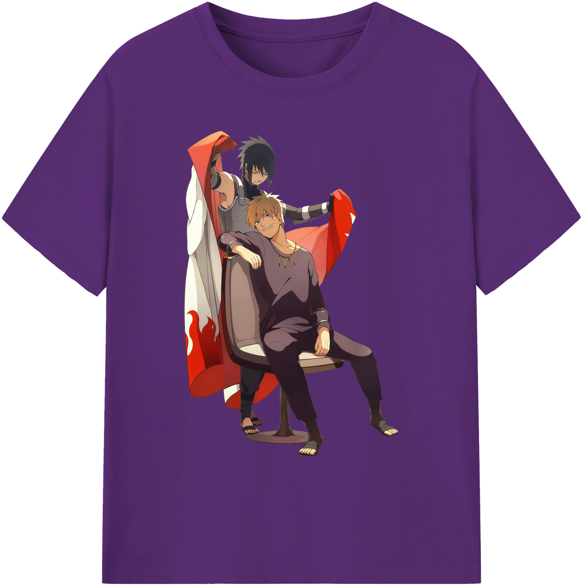 （画像用） NARUTO -ナルト- うずまき ナルト Uzumaki Naruto 綿100％ メンズ半袖Tシャツ｜肌触りやわらか＆通気性