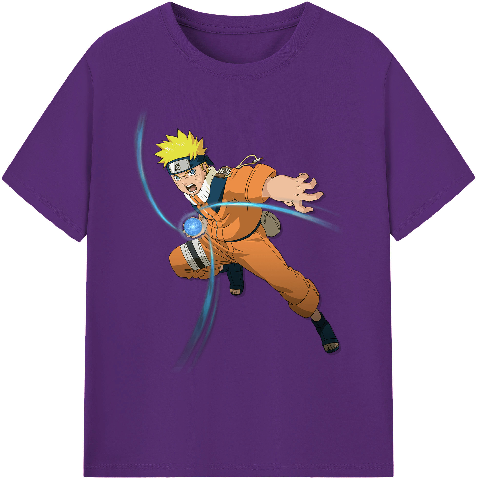 （画像用） NARUTO -ナルト- うずまき ナルト Uzumaki Naruto 綿100％ メンズ半袖Tシャツ｜肌触りやわらか＆通気性