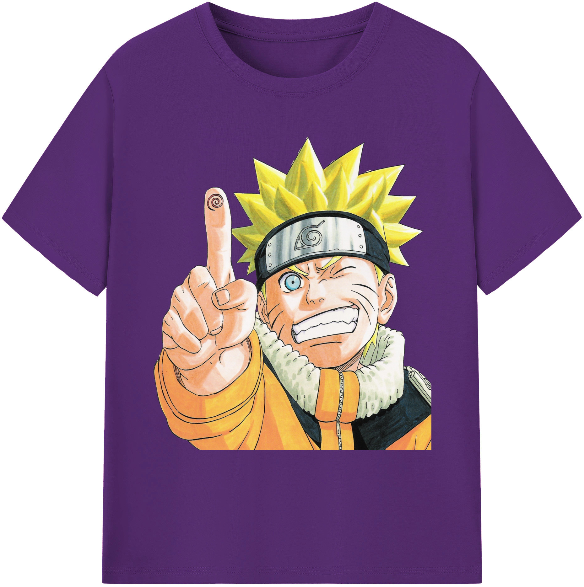 （画像用） NARUTO -ナルト- うずまき ナルト Uzumaki Naruto 綿100％ メンズ半袖Tシャツ｜肌触りやわらか＆通気性