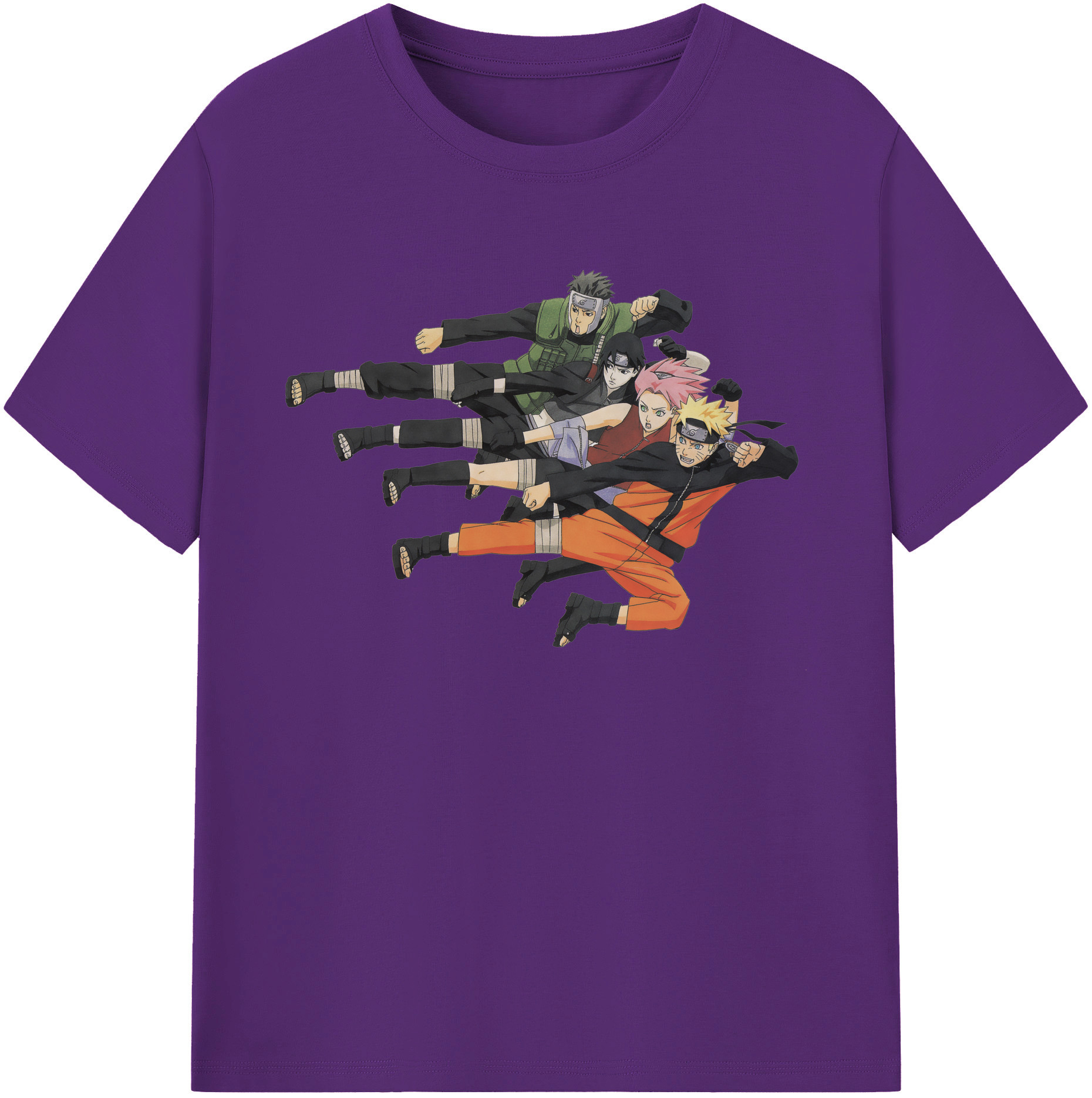 （画像用） NARUTO -ナルト- うずまき ナルト Uzumaki Naruto 綿100％ メンズ半袖Tシャツ｜肌触りやわらか＆通気性