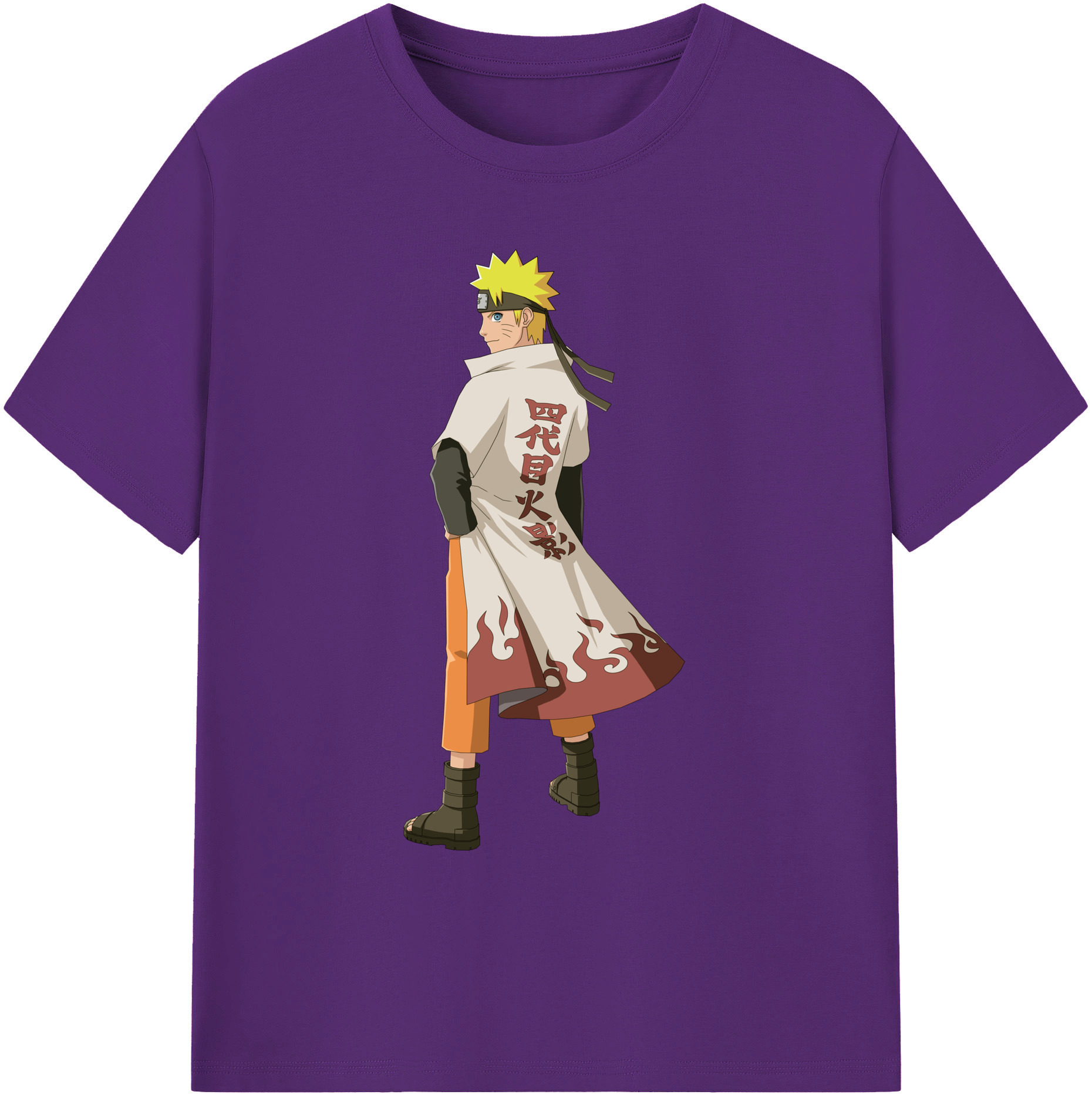（画像用） NARUTO -ナルト- うずまき ナルト Uzumaki Naruto 綿100％ メンズ半袖Tシャツ｜肌触りやわらか＆通気性