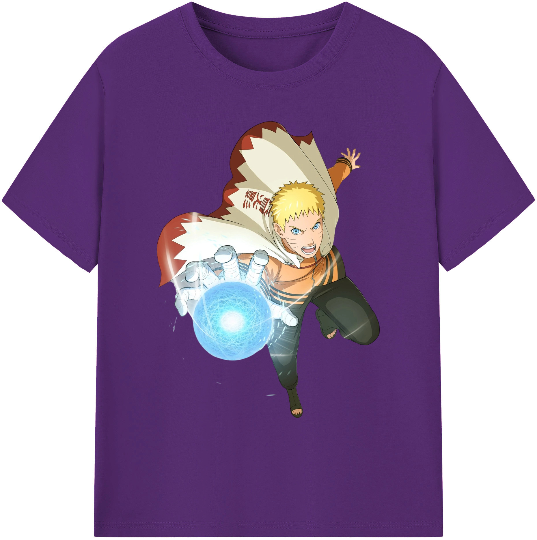 （画像用） NARUTO -ナルト- うずまき ナルト Uzumaki Naruto 綿100％ メンズ半袖Tシャツ｜肌触りやわらか＆通気性