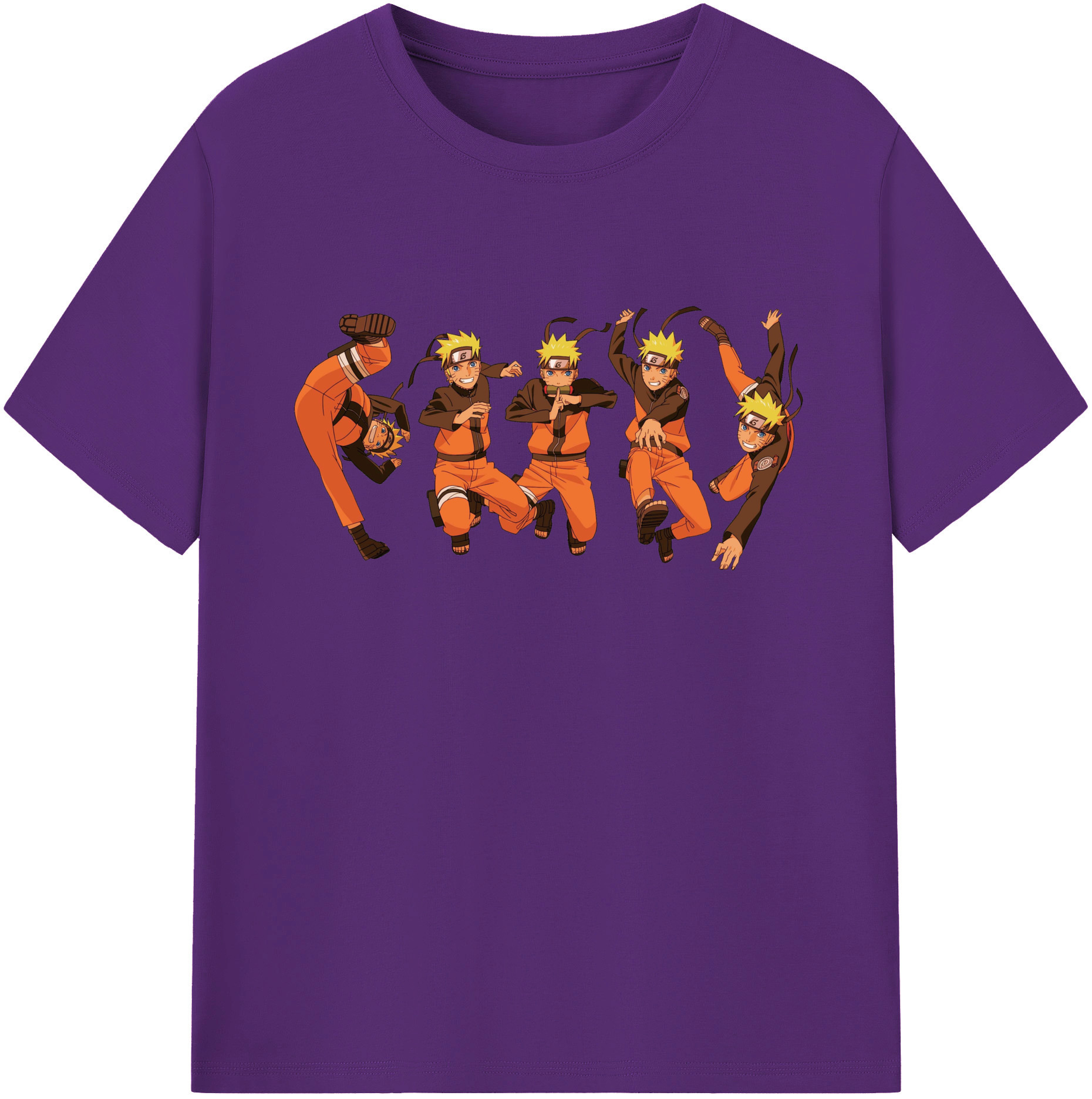 （画像用） NARUTO -ナルト- うずまき ナルト Uzumaki Naruto 綿100％ メンズ半袖Tシャツ｜肌触りやわらか＆通気性