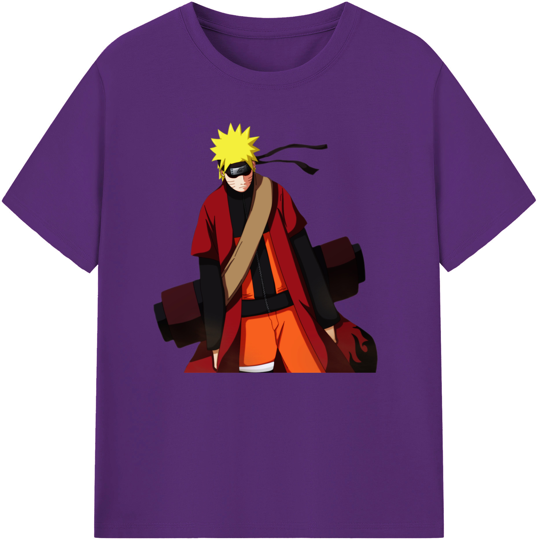 （画像用） NARUTO -ナルト- うずまき ナルト Uzumaki Naruto 綿100％ メンズ半袖Tシャツ｜肌触りやわらか＆通気性
