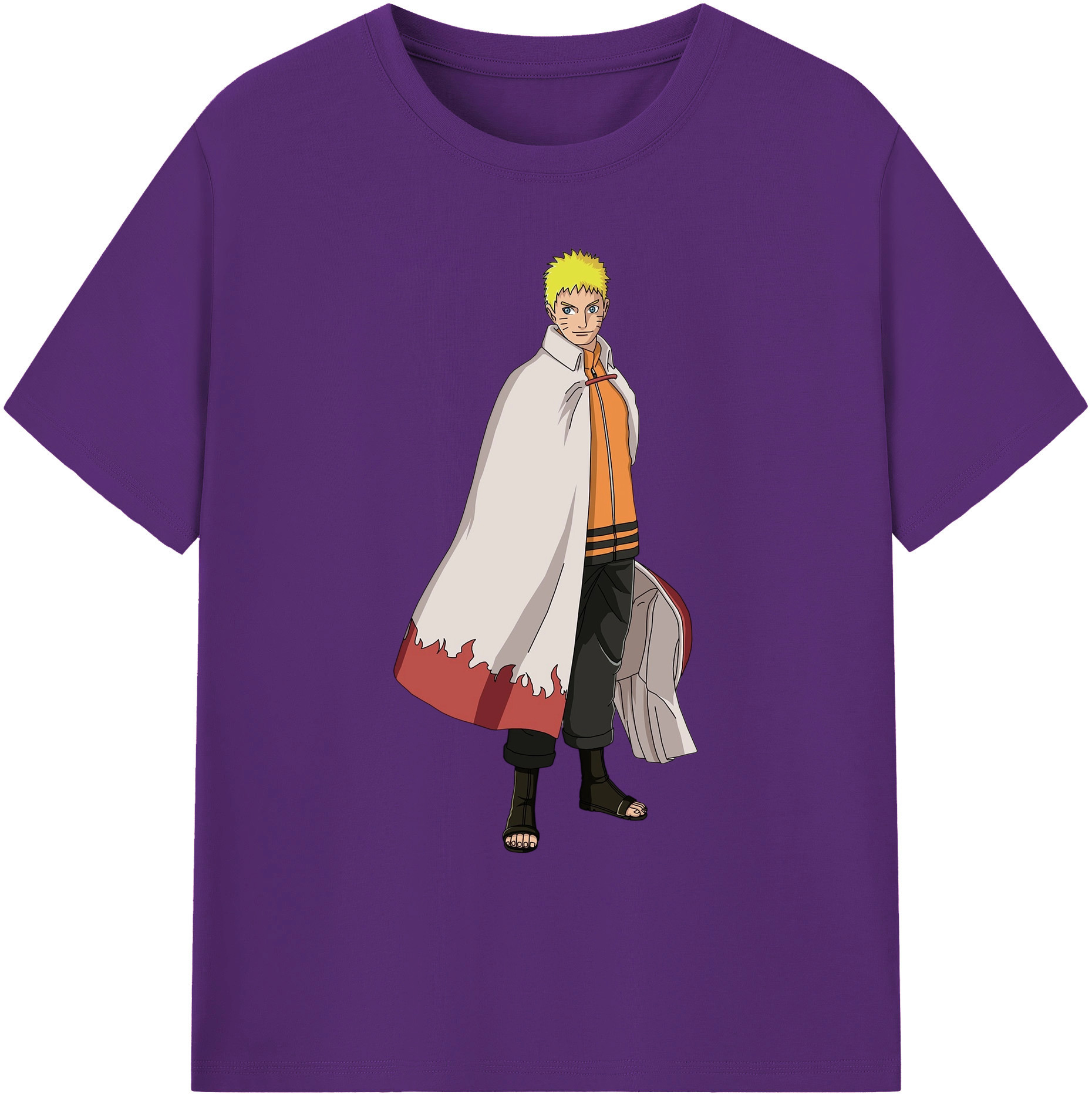 （画像用） NARUTO -ナルト- うずまき ナルト Uzumaki Naruto 綿100％ メンズ半袖Tシャツ｜肌触りやわらか＆通気性