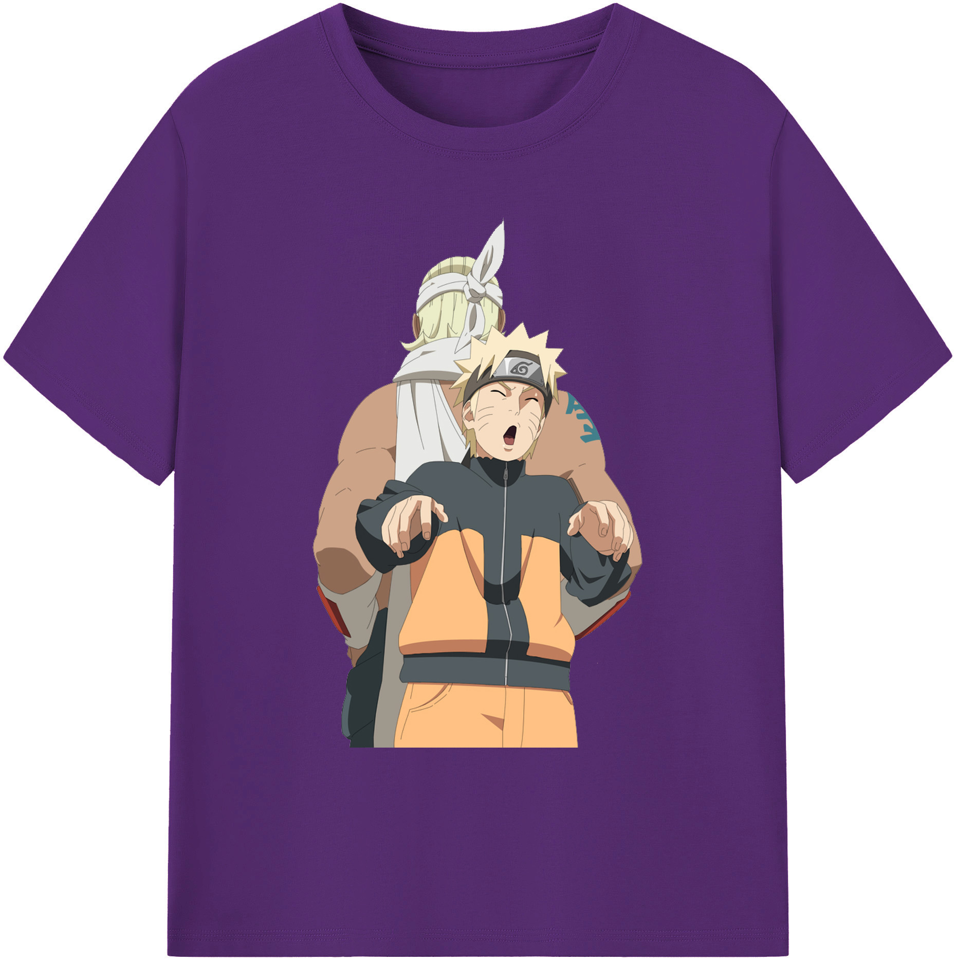 （画像用） NARUTO -ナルト- うずまき ナルト Uzumaki Naruto 綿100％ メンズ半袖Tシャツ｜肌触りやわらか＆通気性