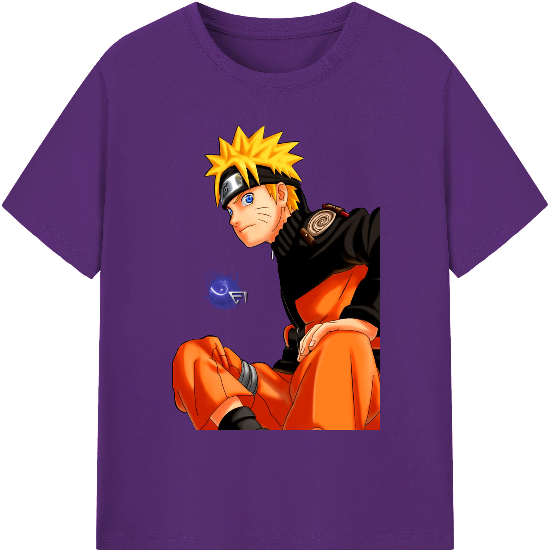 （画像用） NARUTO -ナルト- うずまき ナルト Uzumaki Naruto 綿100％ メンズ半袖Tシャツ｜肌触りやわらか＆通気性