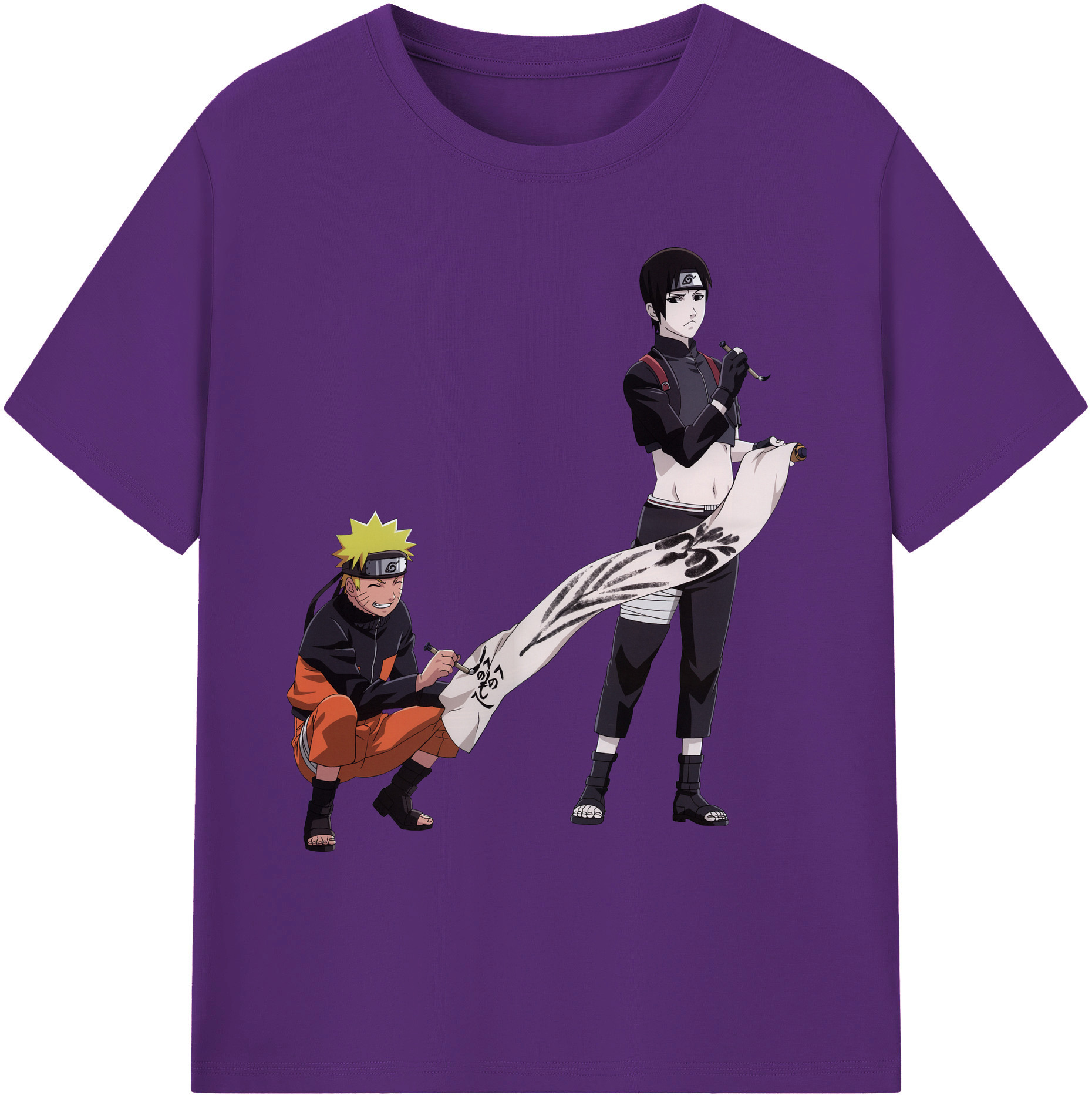 （画像用） NARUTO -ナルト- うずまき ナルト Uzumaki Naruto 綿100％ メンズ半袖Tシャツ｜肌触りやわらか＆通気性