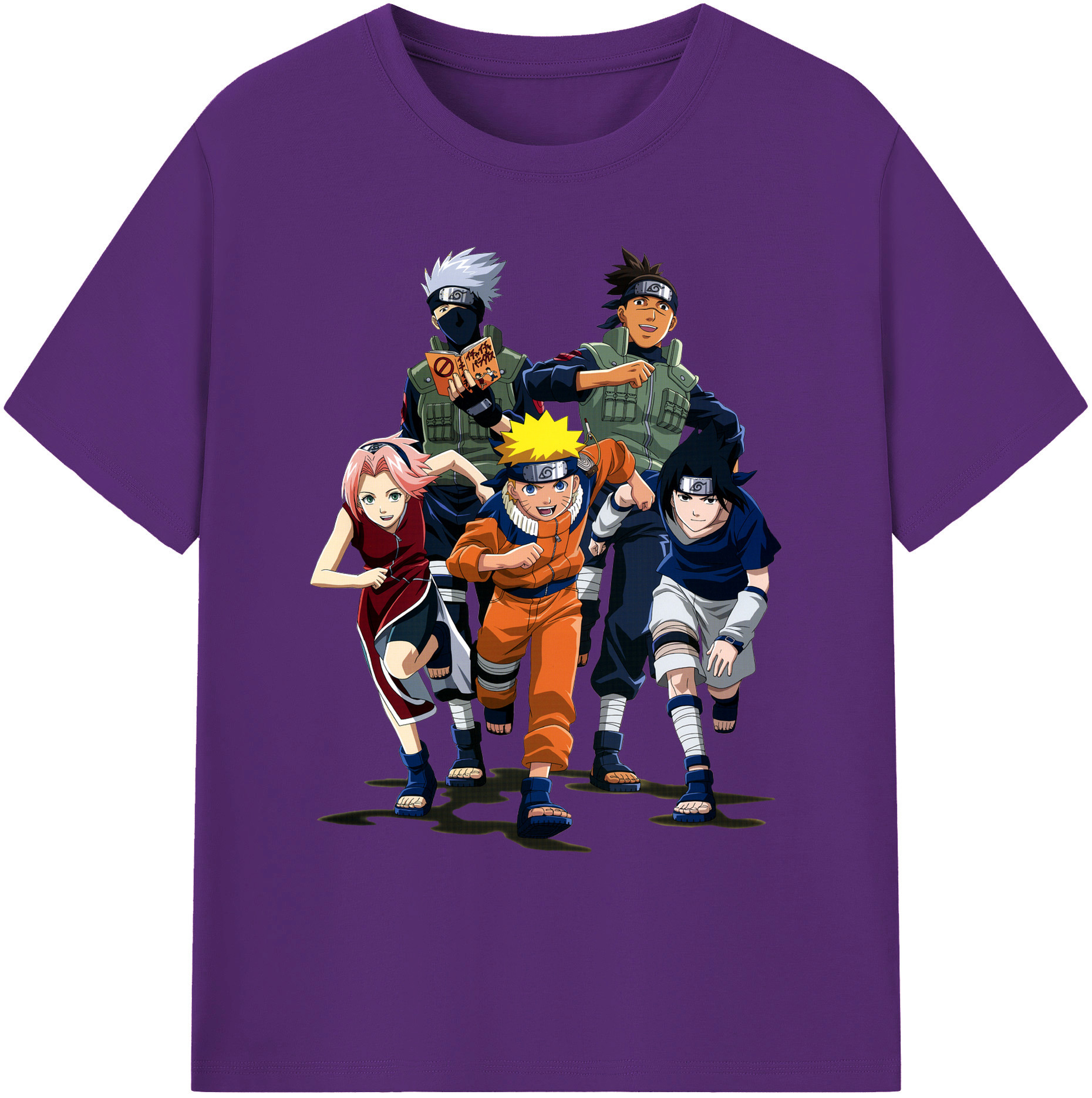 （画像用） NARUTO -ナルト- うずまき ナルト Uzumaki Naruto 綿100％ メンズ半袖Tシャツ｜肌触りやわらか＆通気性