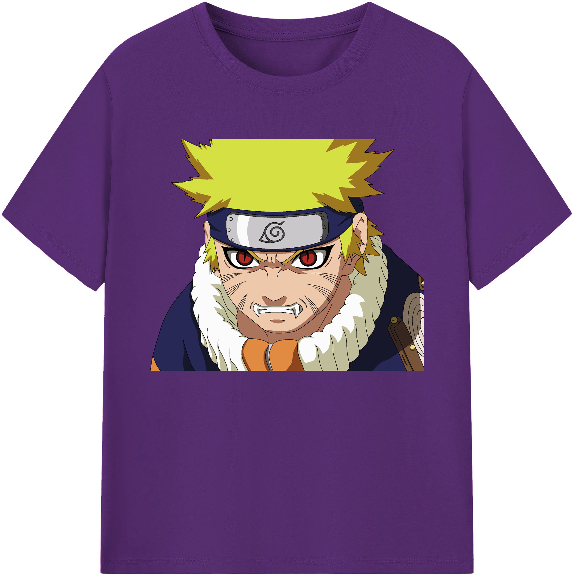 （画像用） NARUTO -ナルト- うずまき ナルト Uzumaki Naruto 綿100％ メンズ半袖Tシャツ｜肌触りやわらか＆通気性