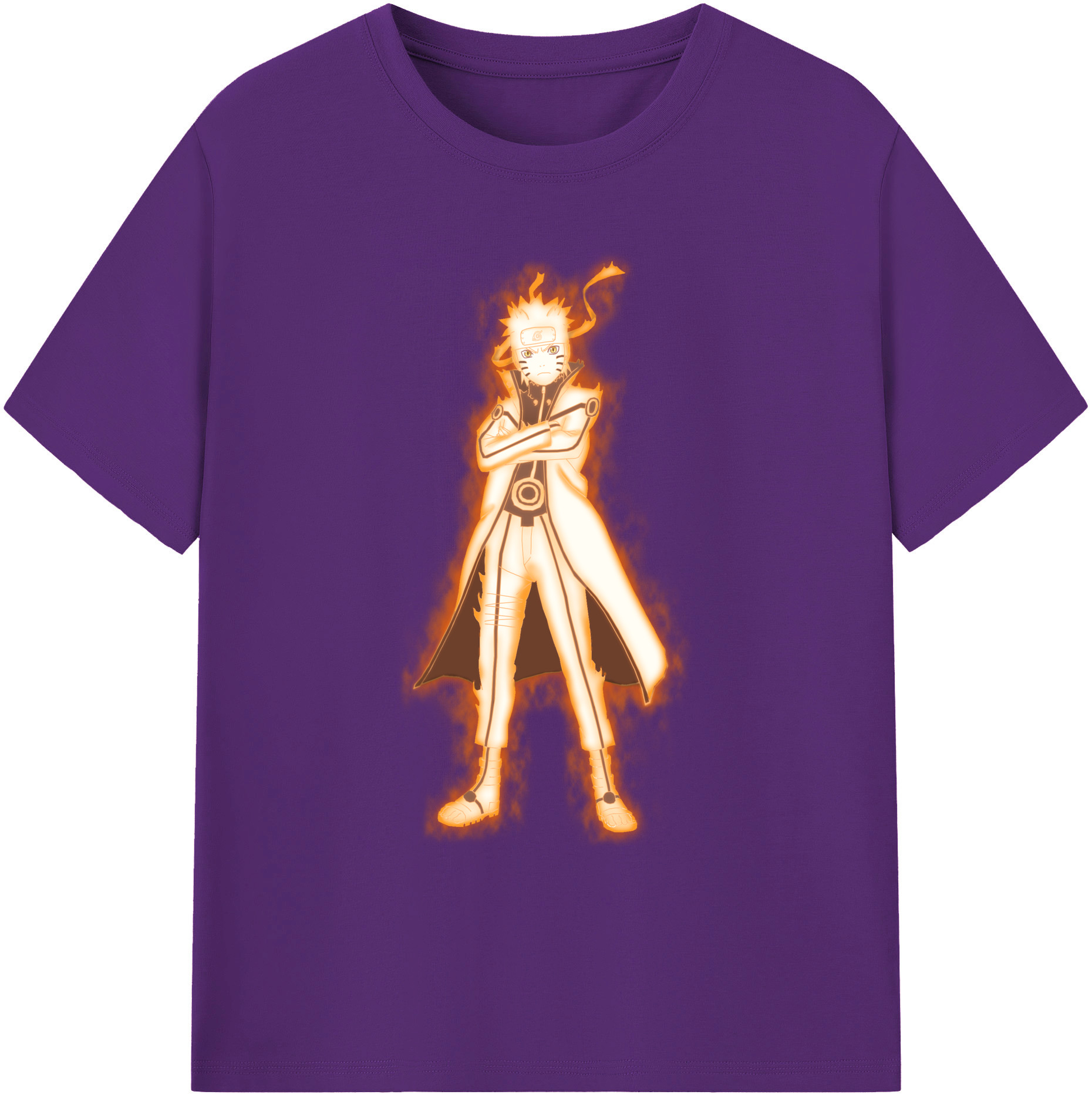 （画像用） NARUTO -ナルト- うずまき ナルト Uzumaki Naruto 綿100％ メンズ半袖Tシャツ｜肌触りやわらか＆通気性
