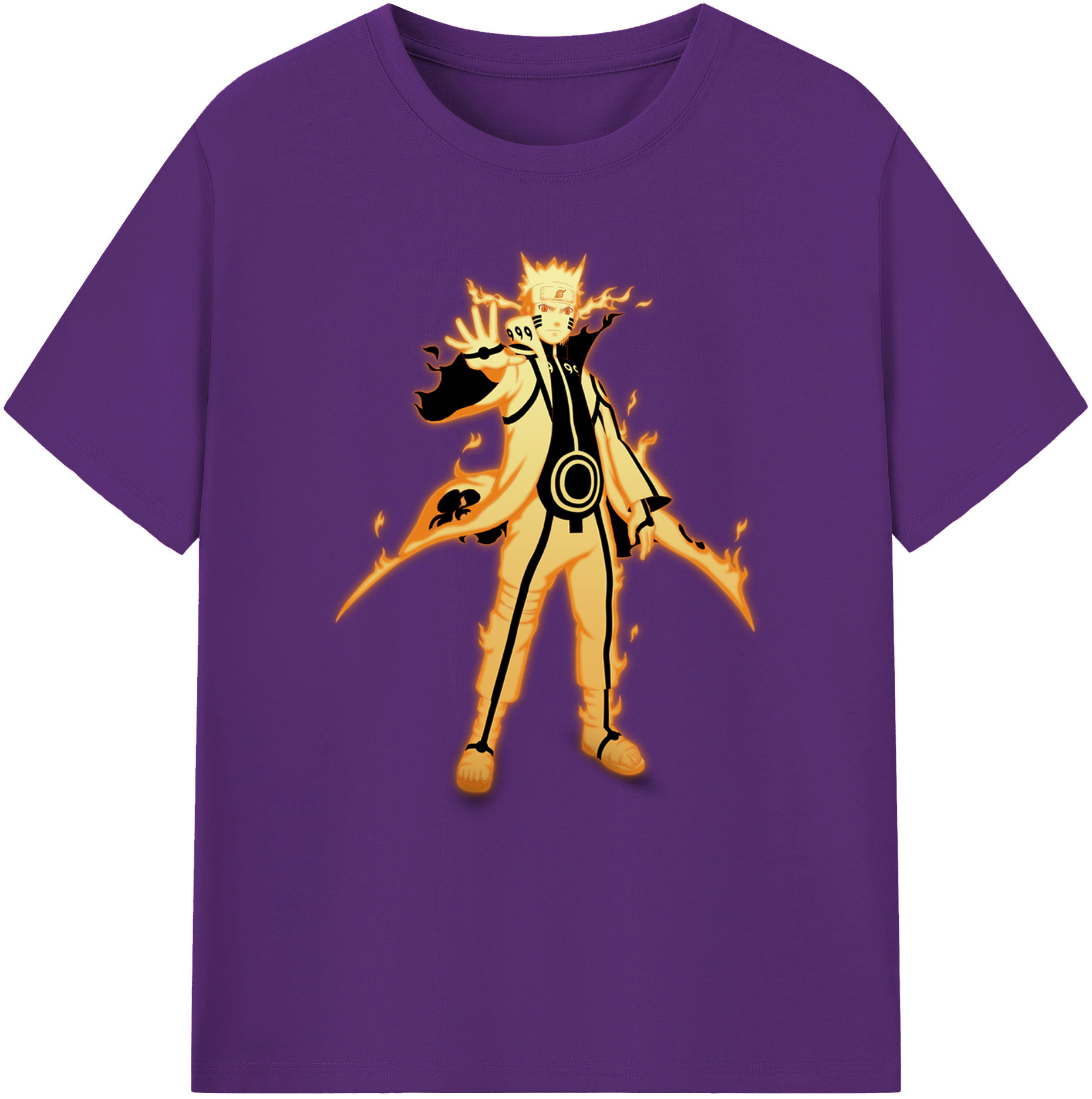 （画像用） NARUTO -ナルト- うずまき ナルト Uzumaki Naruto 綿100％ メンズ半袖Tシャツ｜肌触りやわらか＆通気性