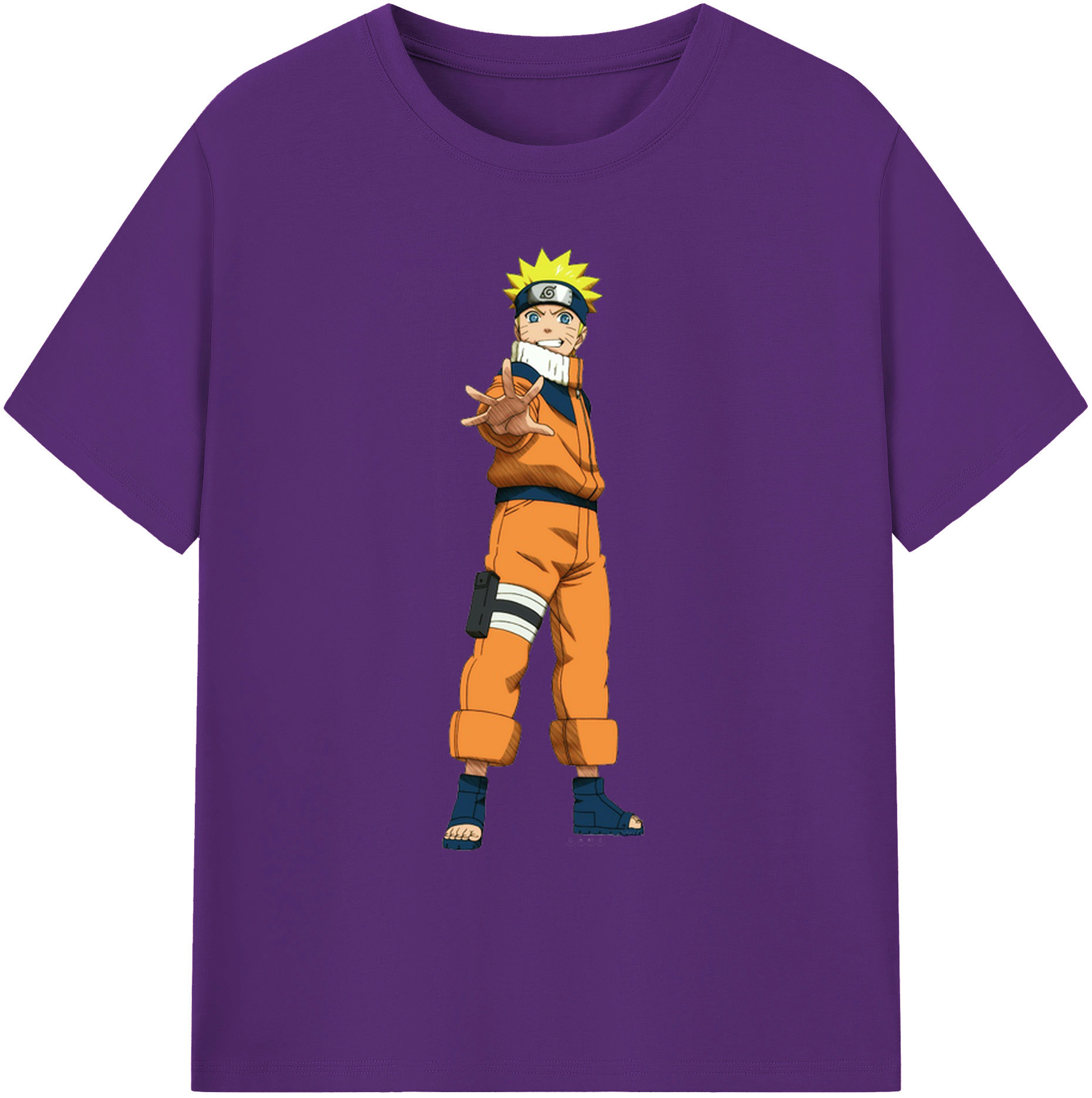 （画像用） NARUTO -ナルト- うずまき ナルト Uzumaki Naruto 綿100％ メンズ半袖Tシャツ｜肌触りやわらか＆通気性