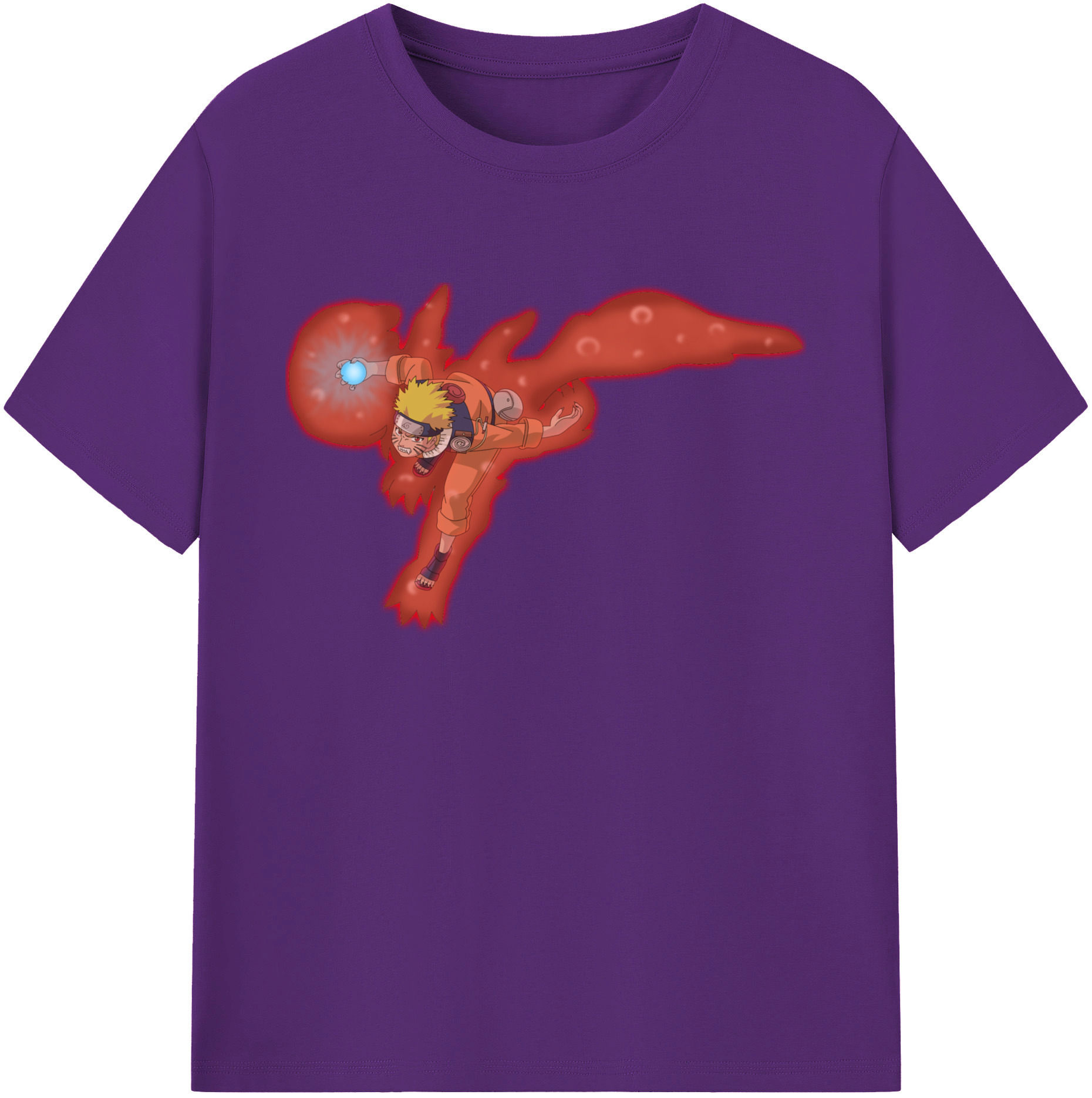 （画像用） NARUTO -ナルト- うずまき ナルト Uzumaki Naruto 綿100％ メンズ半袖Tシャツ｜肌触りやわらか＆通気性