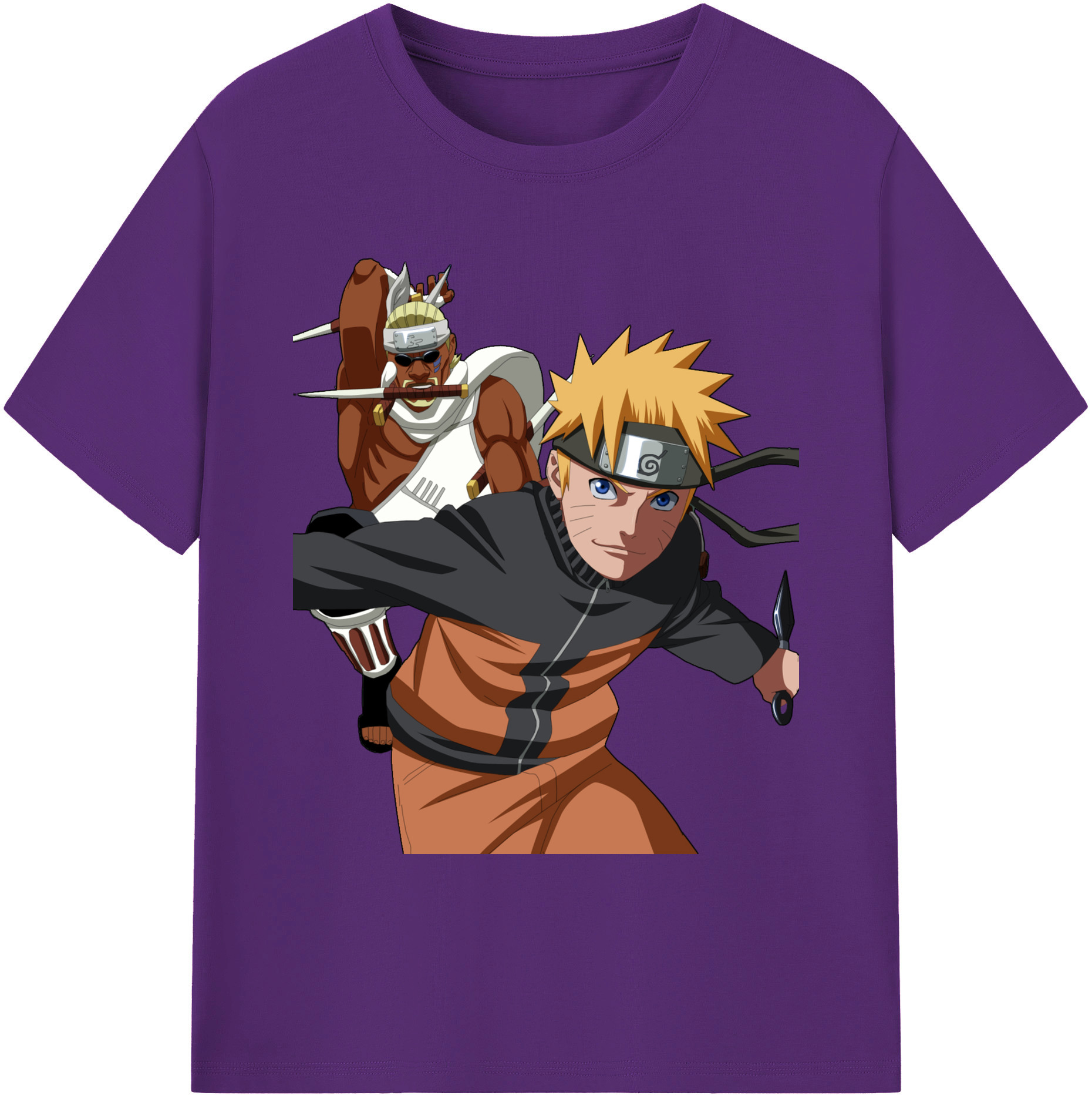 （画像用） NARUTO -ナルト- うずまき ナルト Uzumaki Naruto 綿100％ メンズ半袖Tシャツ｜肌触りやわらか＆通気性