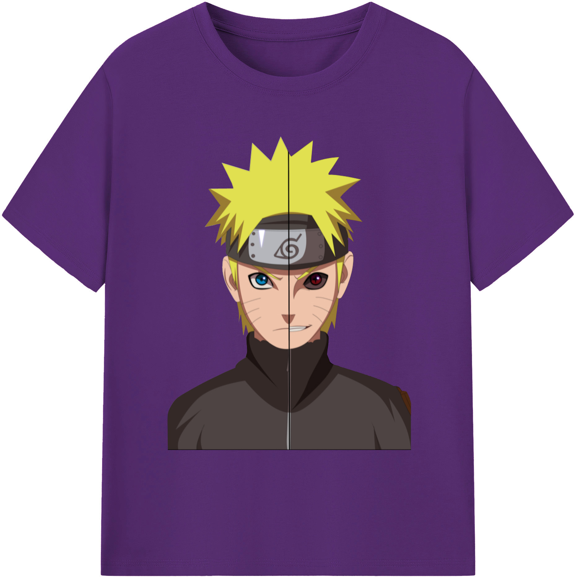 （画像用） NARUTO -ナルト- うずまき ナルト Uzumaki Naruto 綿100％ メンズ半袖Tシャツ｜肌触りやわらか＆通気性
