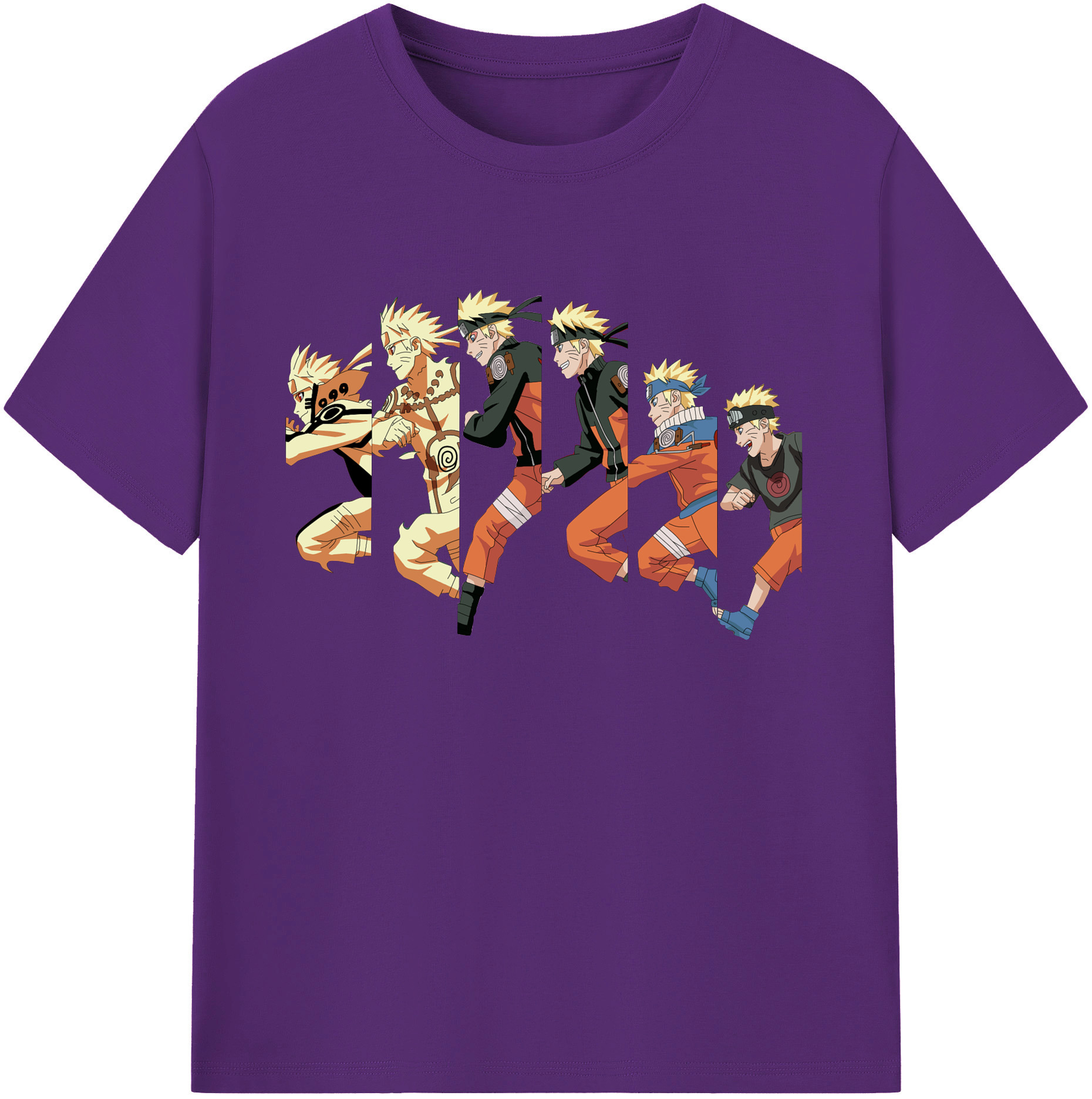 （画像用） NARUTO -ナルト- うずまき ナルト Uzumaki Naruto 綿100％ メンズ半袖Tシャツ｜肌触りやわらか＆通気性
